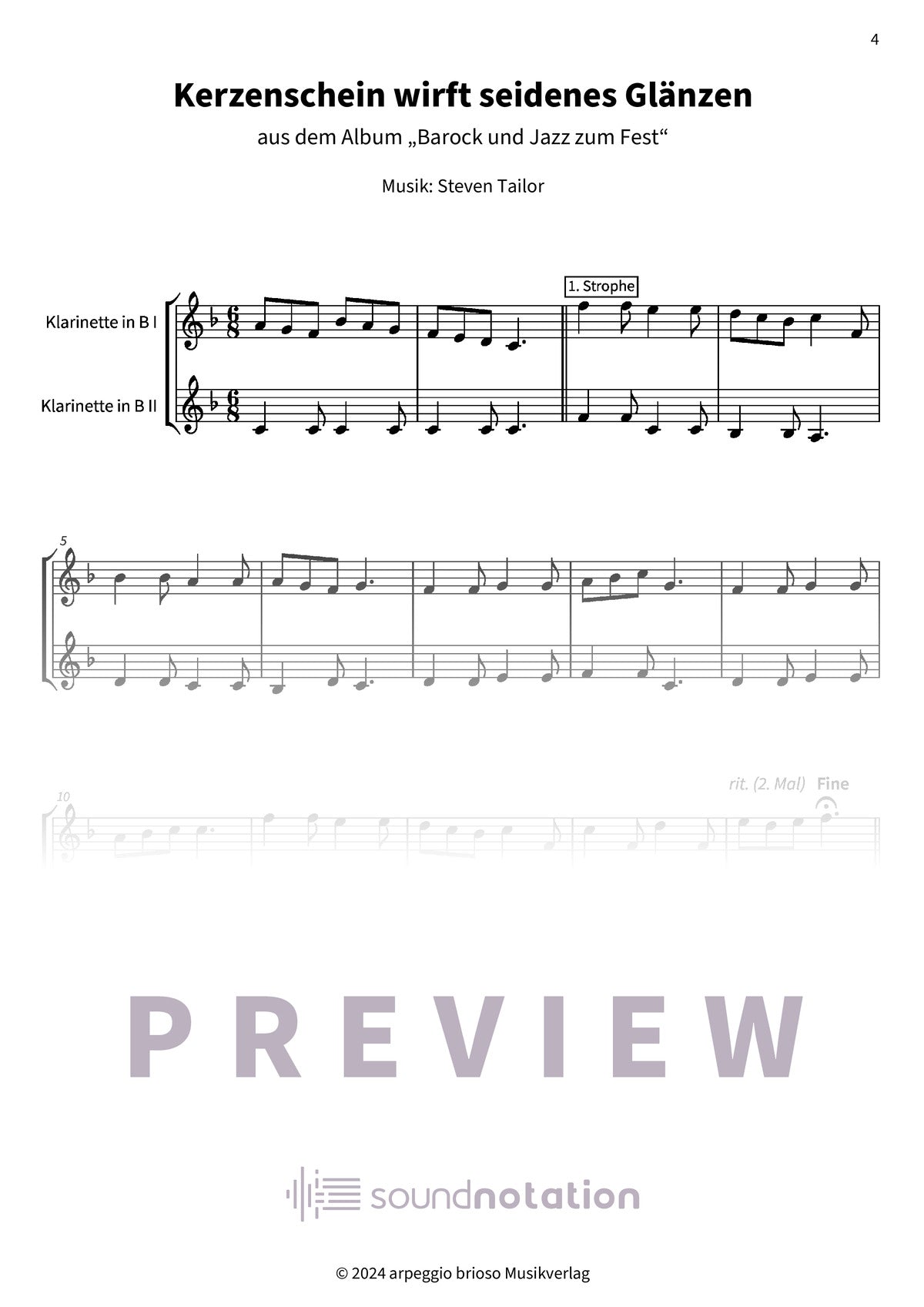 Kerzenschein wirft seidenes Glänzen - Preview Page 1