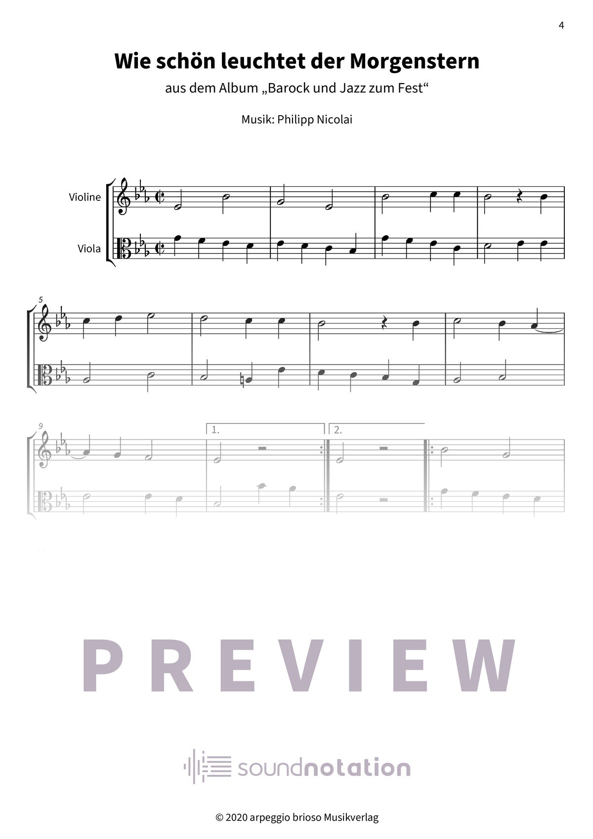 Wie schön leuchtet der Morgenstern - Preview Page 1