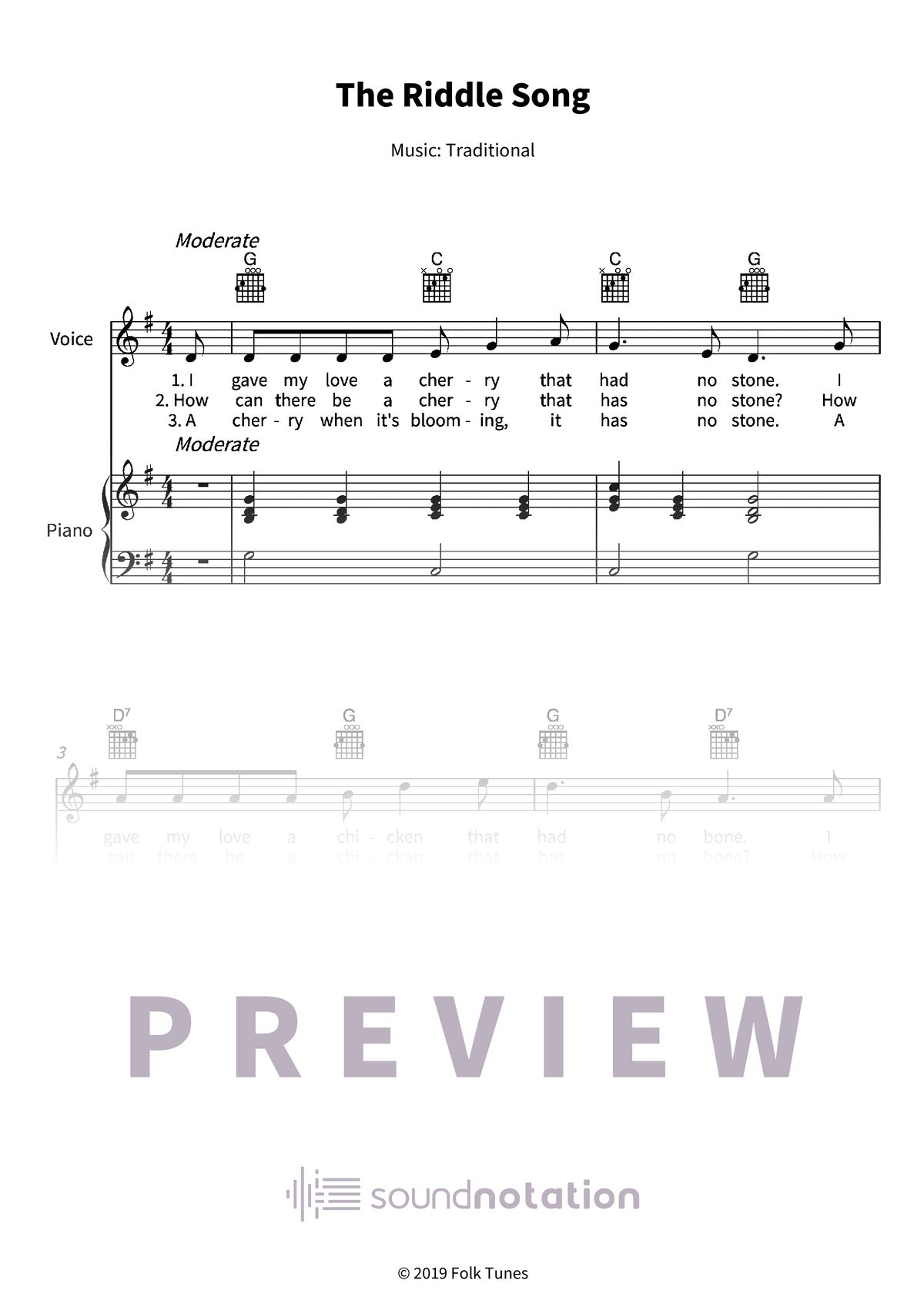 The Riddle Song - Preview Page 1