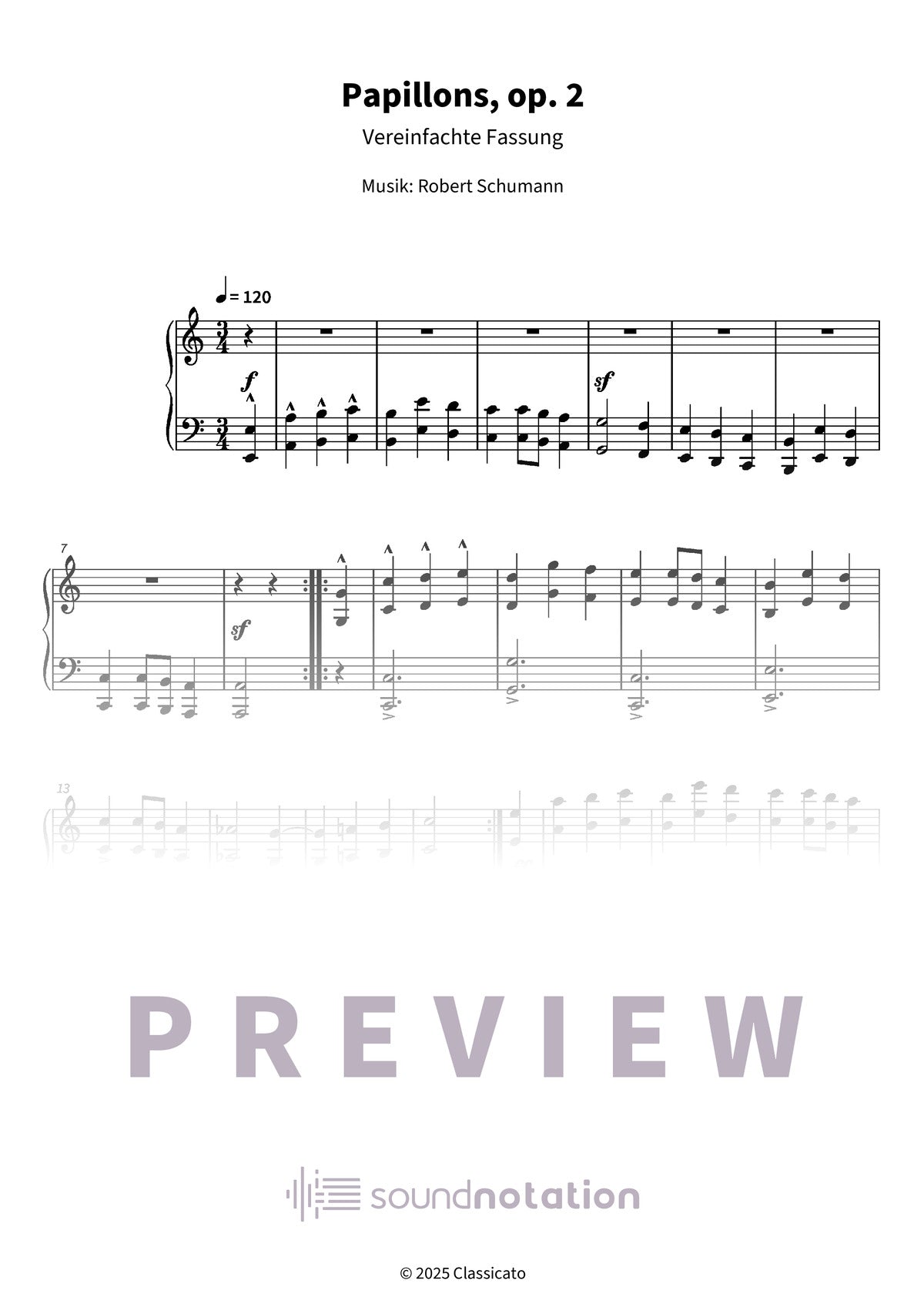 Papillons, op. 2 - Preview Page 1