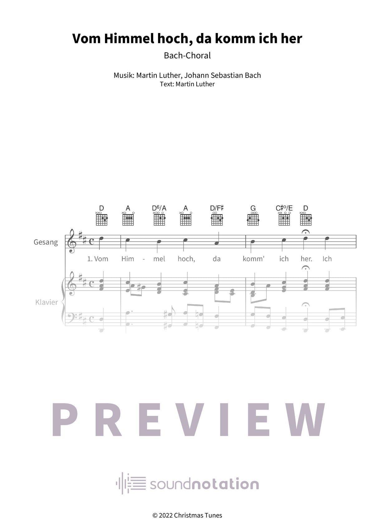 Vom Himmel hoch, da komm ich her - Preview Page 1
