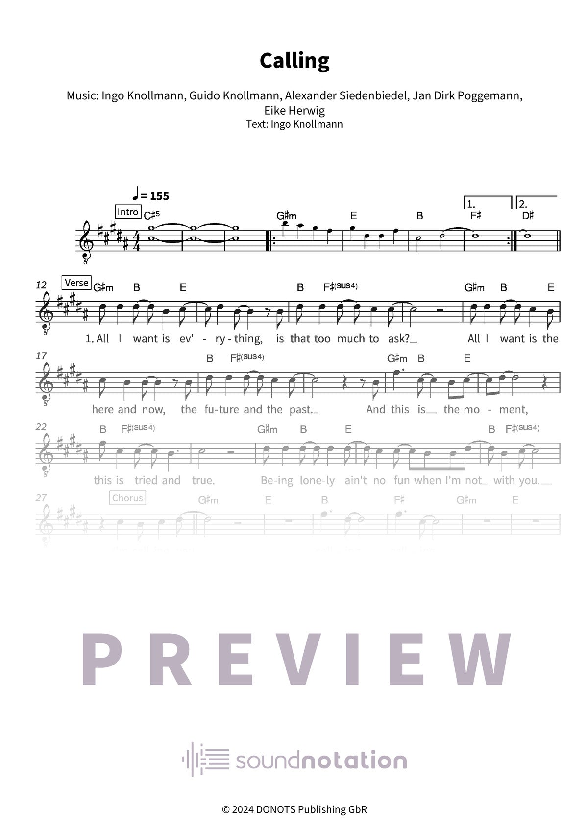 Calling - Preview Page 1