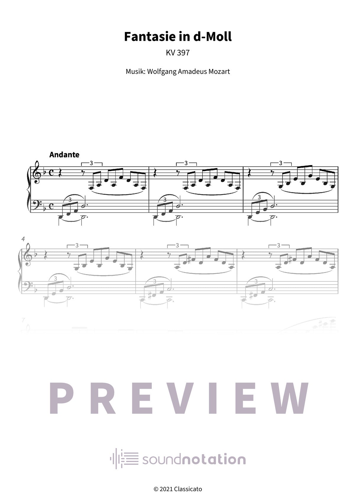 Fantasie in d-Moll - Preview Page 1