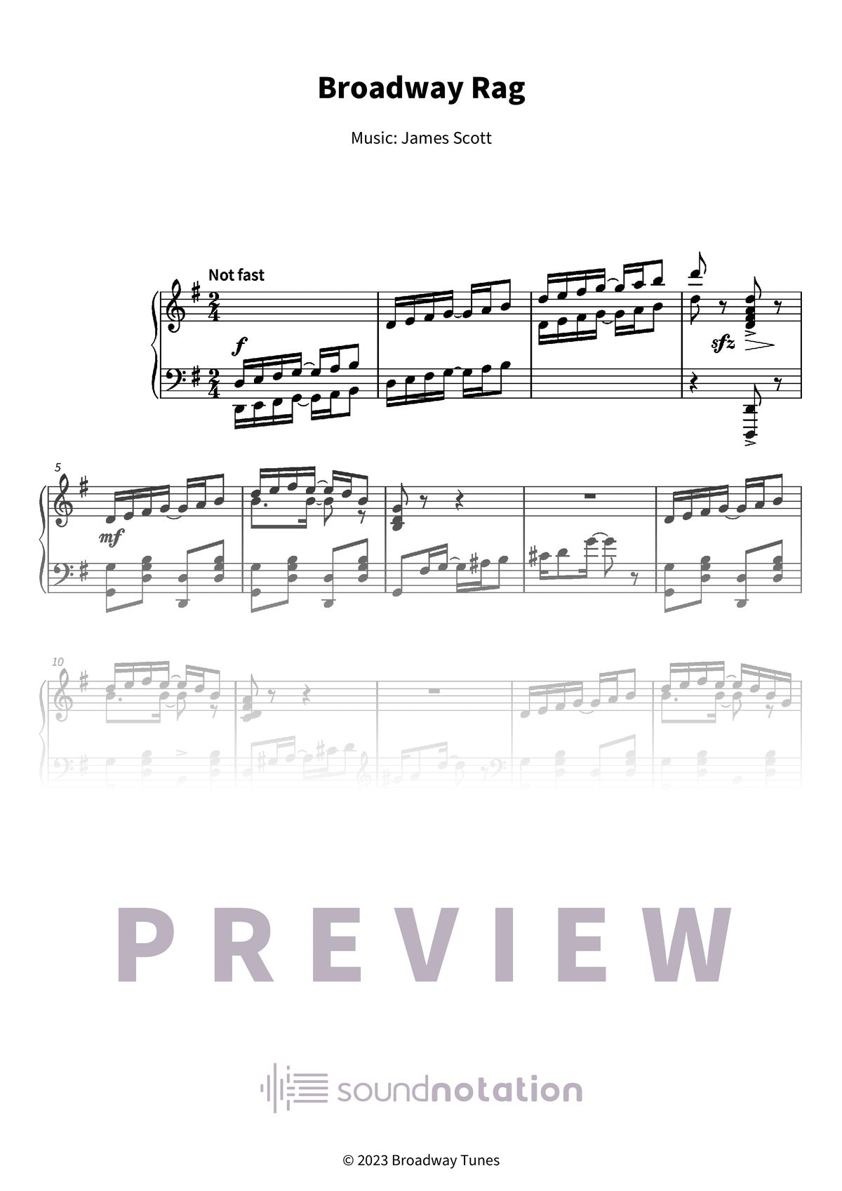 Broadway Rag - Preview Page 1