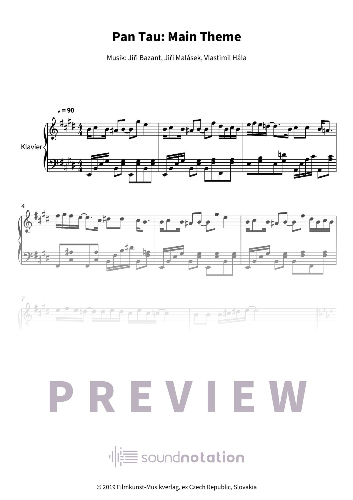 Pan Tau: Main Theme - Preview Page 1