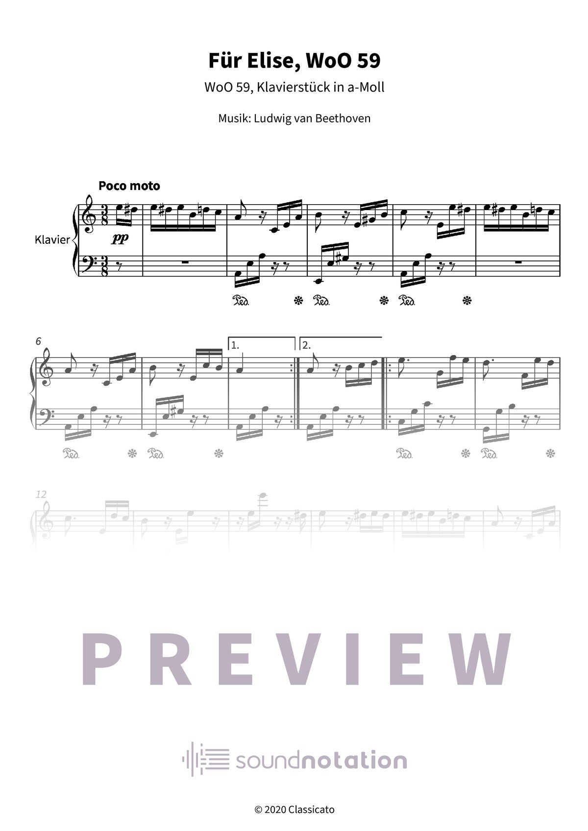 Für Elise - Preview Page 1