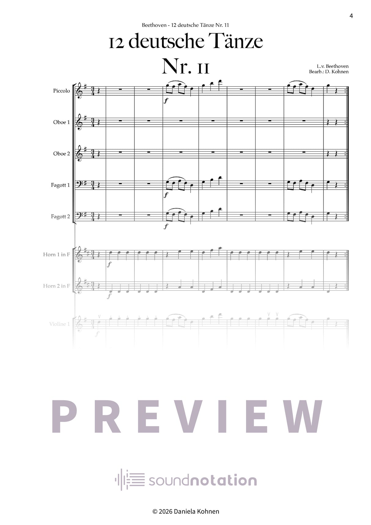 Deutscher Tanz Nr. 11 - Preview Page 1