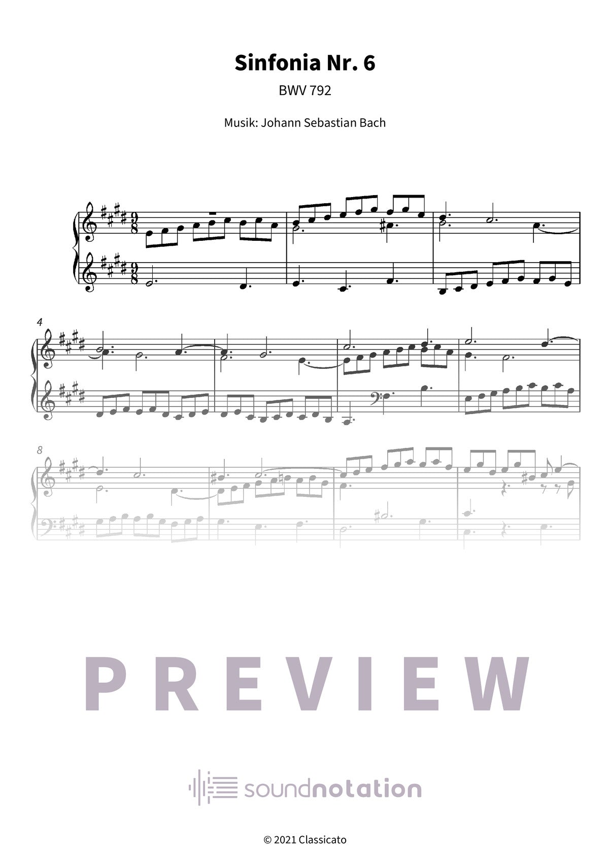 Sinfonia Nr. 6 - Preview Page 1