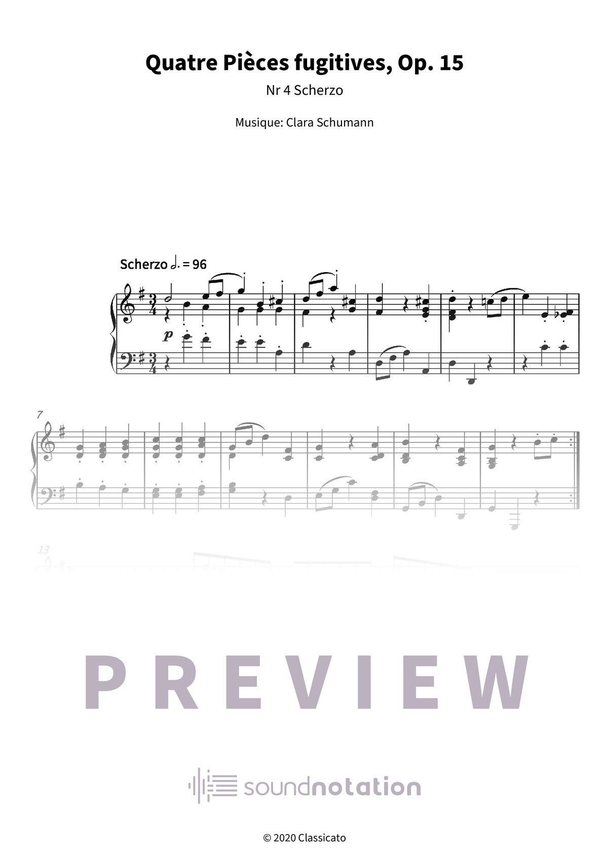 Quatre Pièces fugitives, Op. 15 - Preview Page 1
