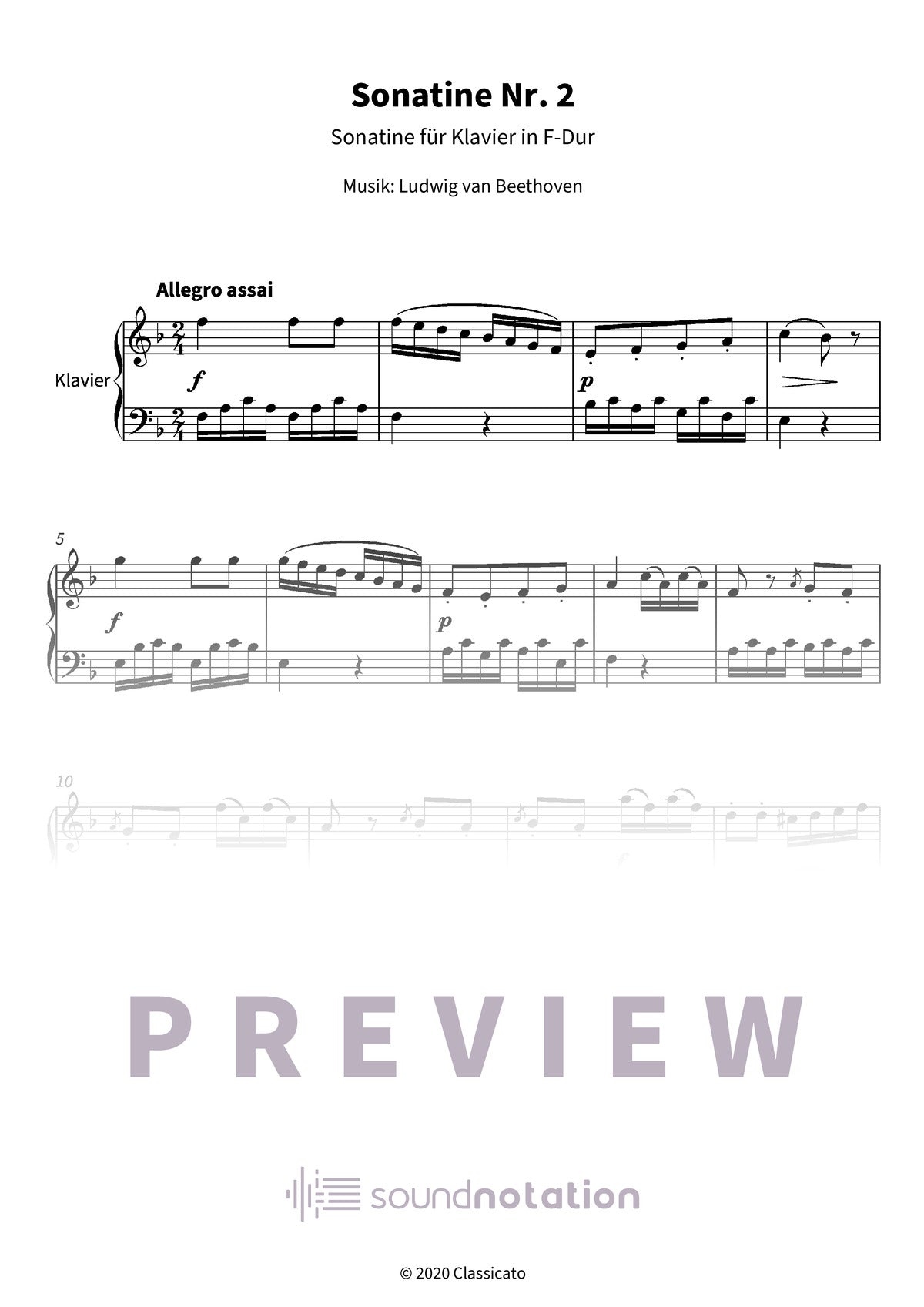 Sonatine Nr. 2 - Preview Page 1