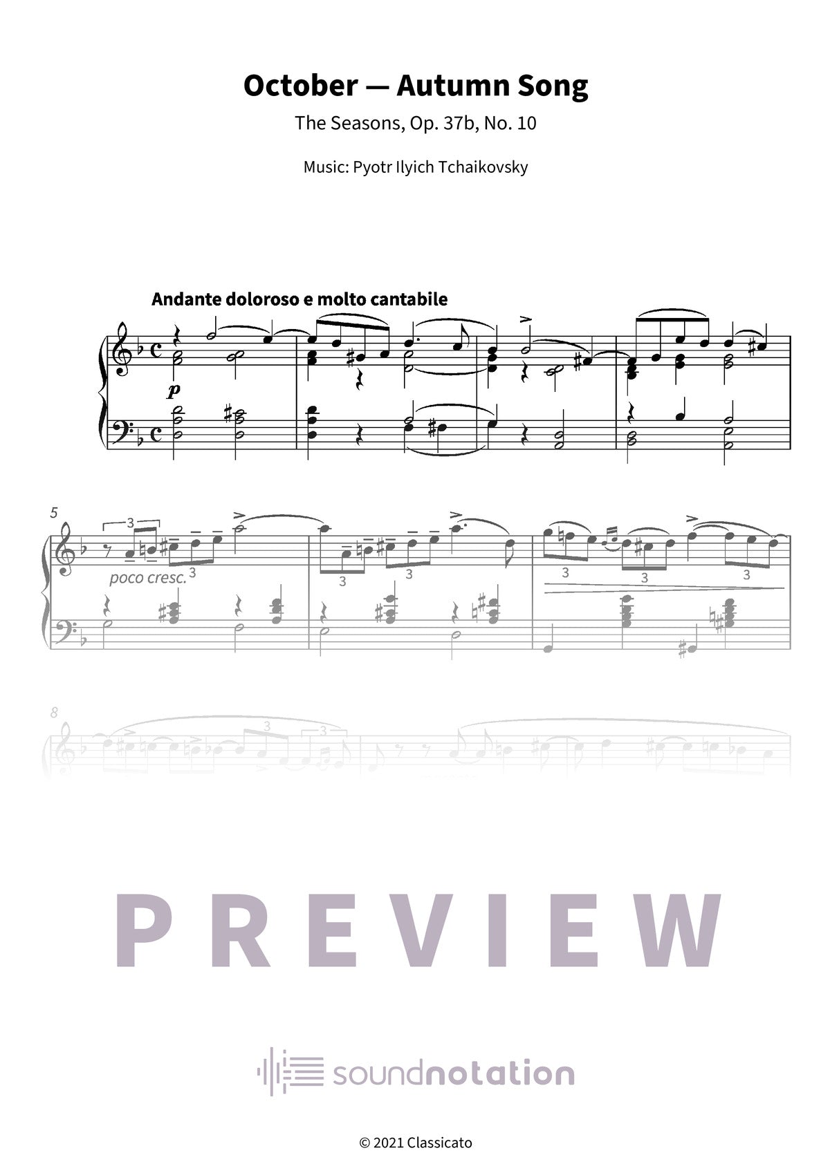 October — Autumn Song - Preview Page 1