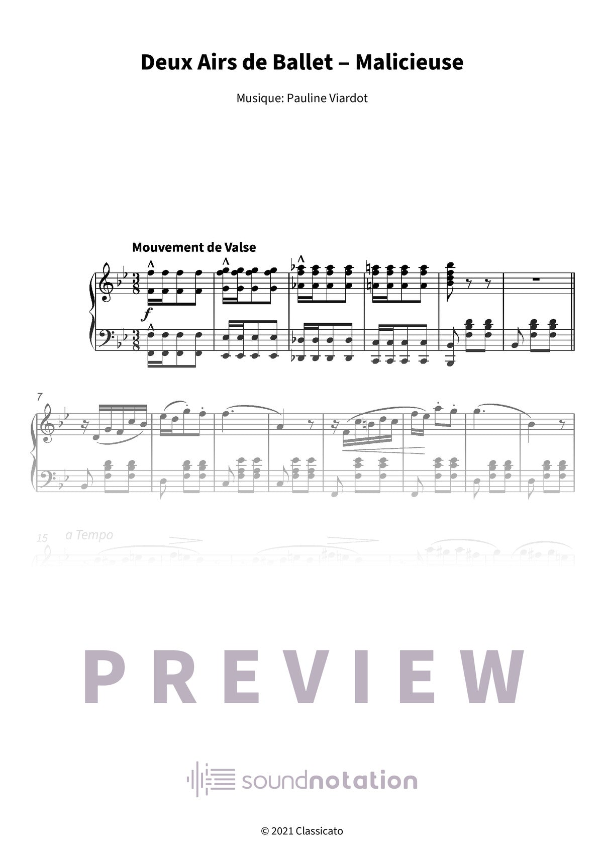 Deux Airs de Ballet ‒ Malicieuse - Preview Page 1