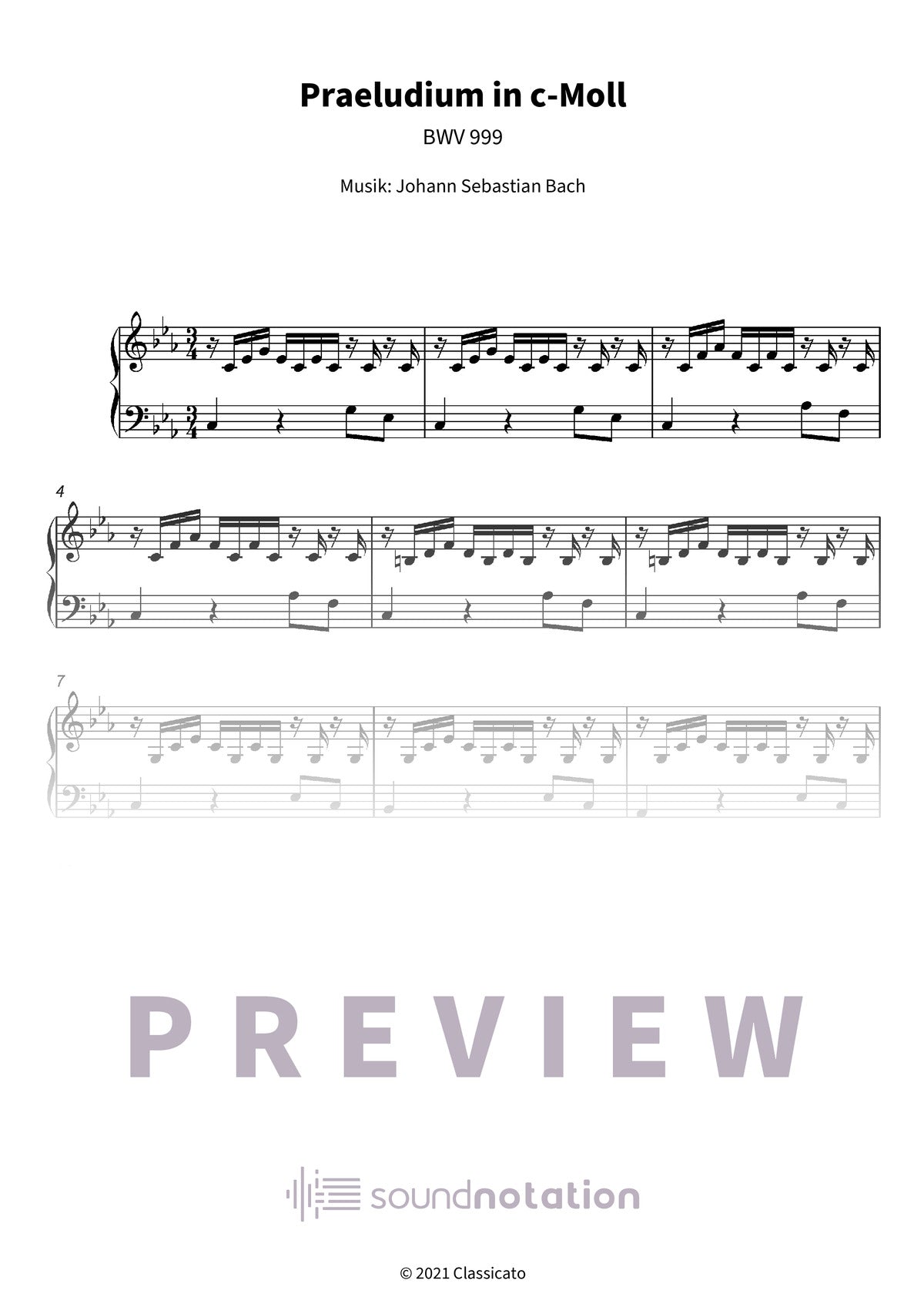 Praeludium in c-Moll - Preview Page 1