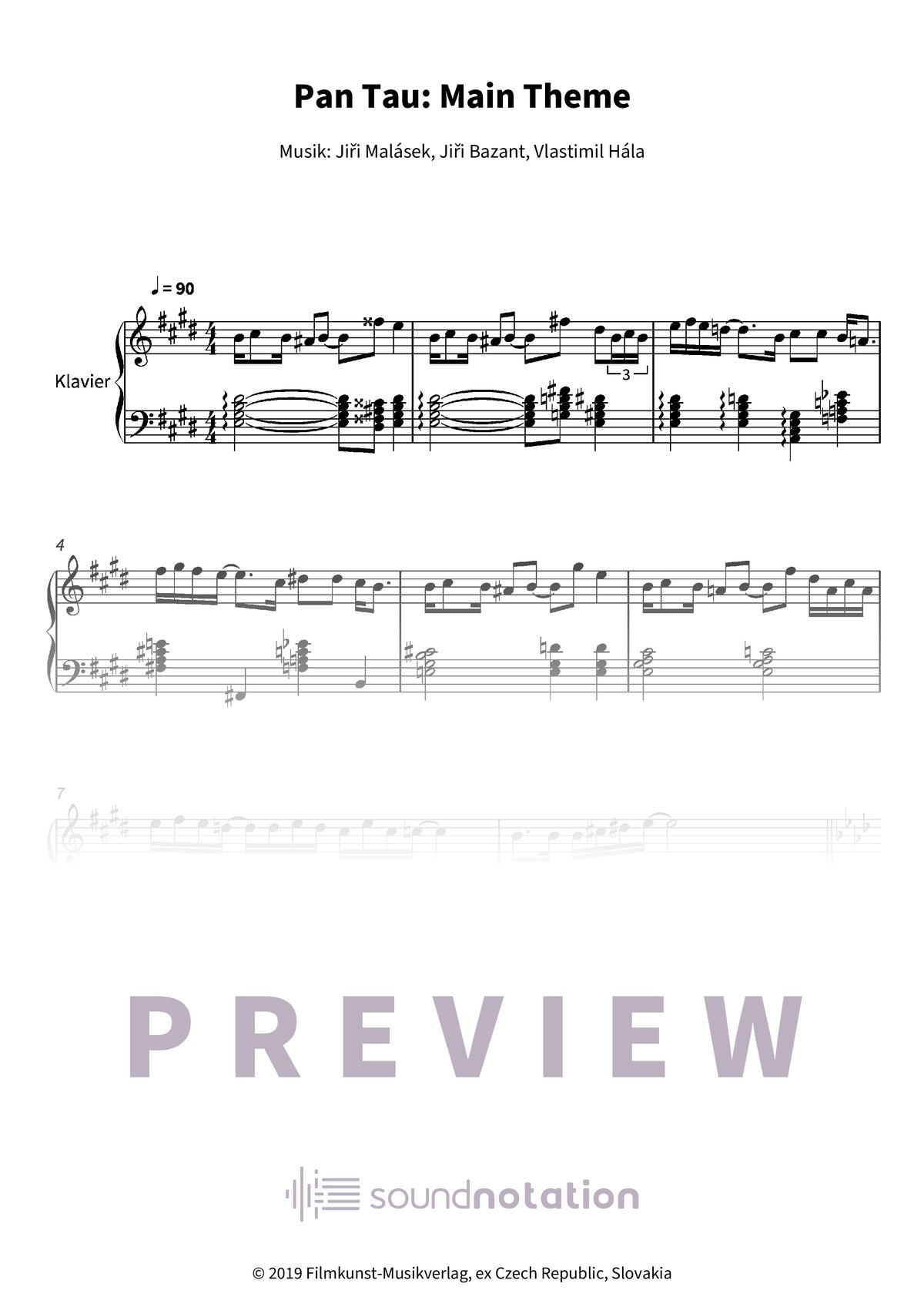 Pan Tau: Main Theme - Preview Page 1
