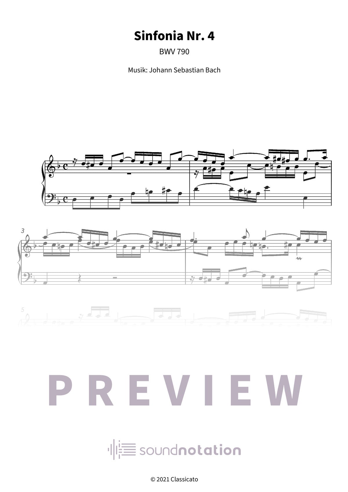 Sinfonia Nr. 4 - Preview Page 1