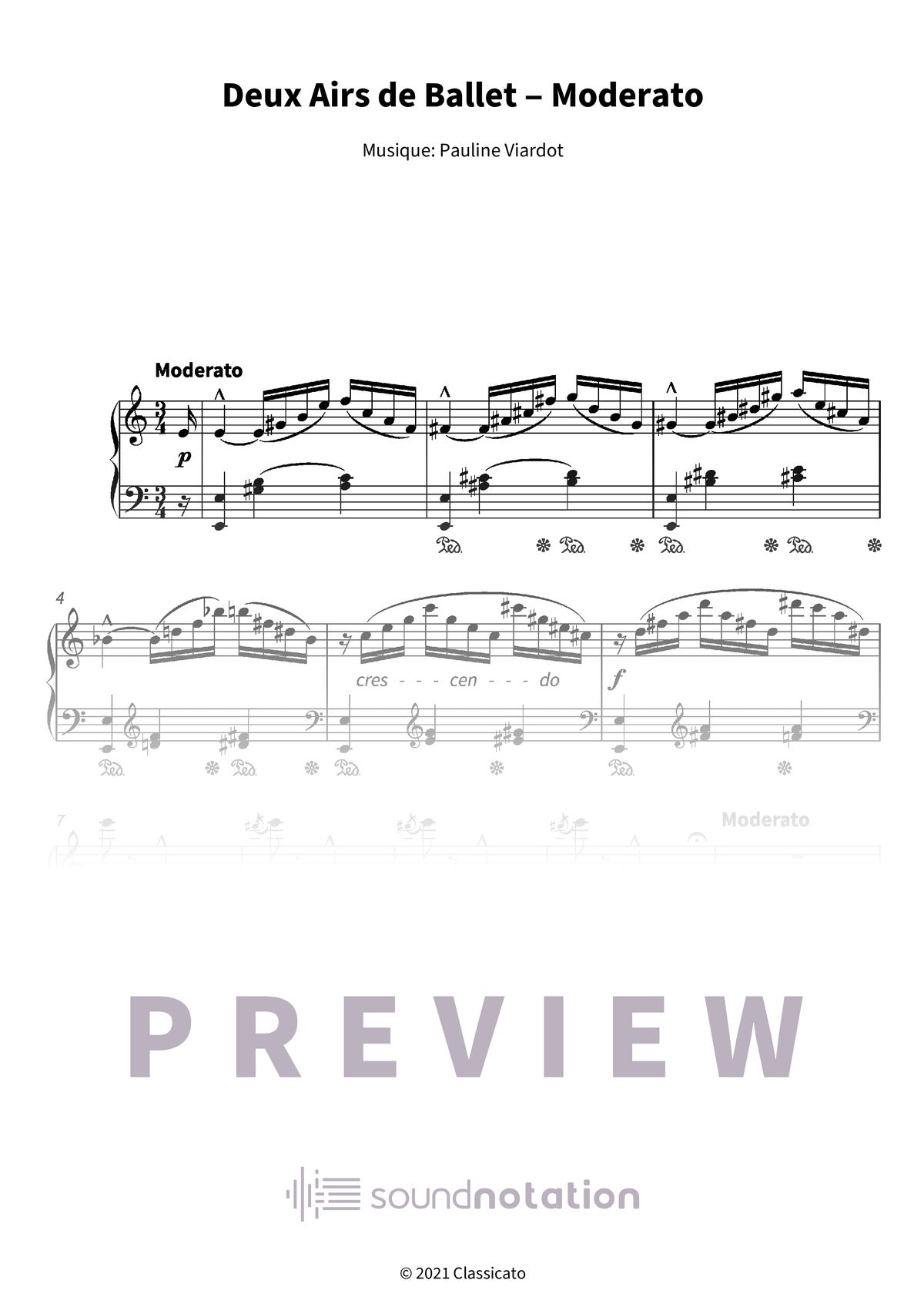 Deux Airs de Ballet ‒ Moderato - Preview Page 1