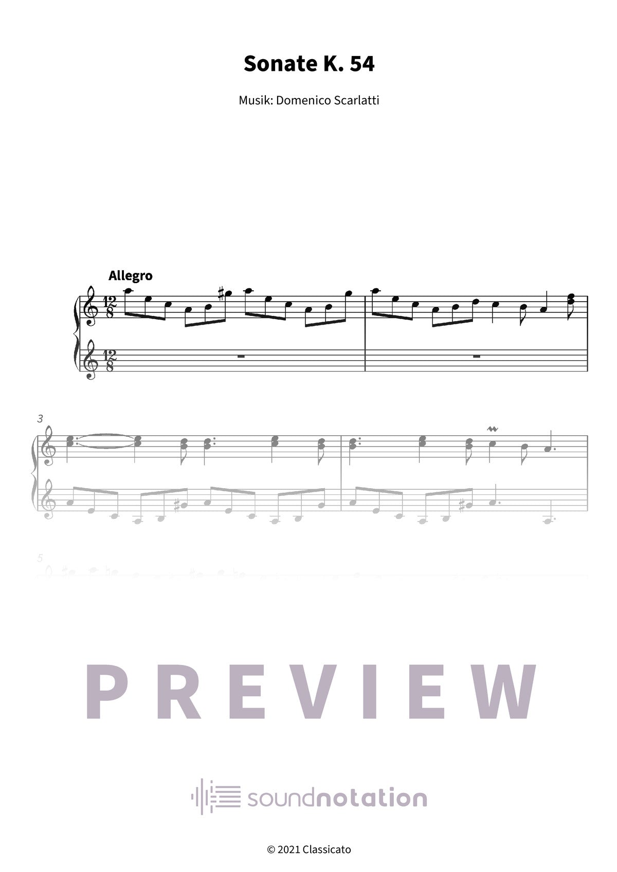 Sonate K. 54 - Preview Page 1