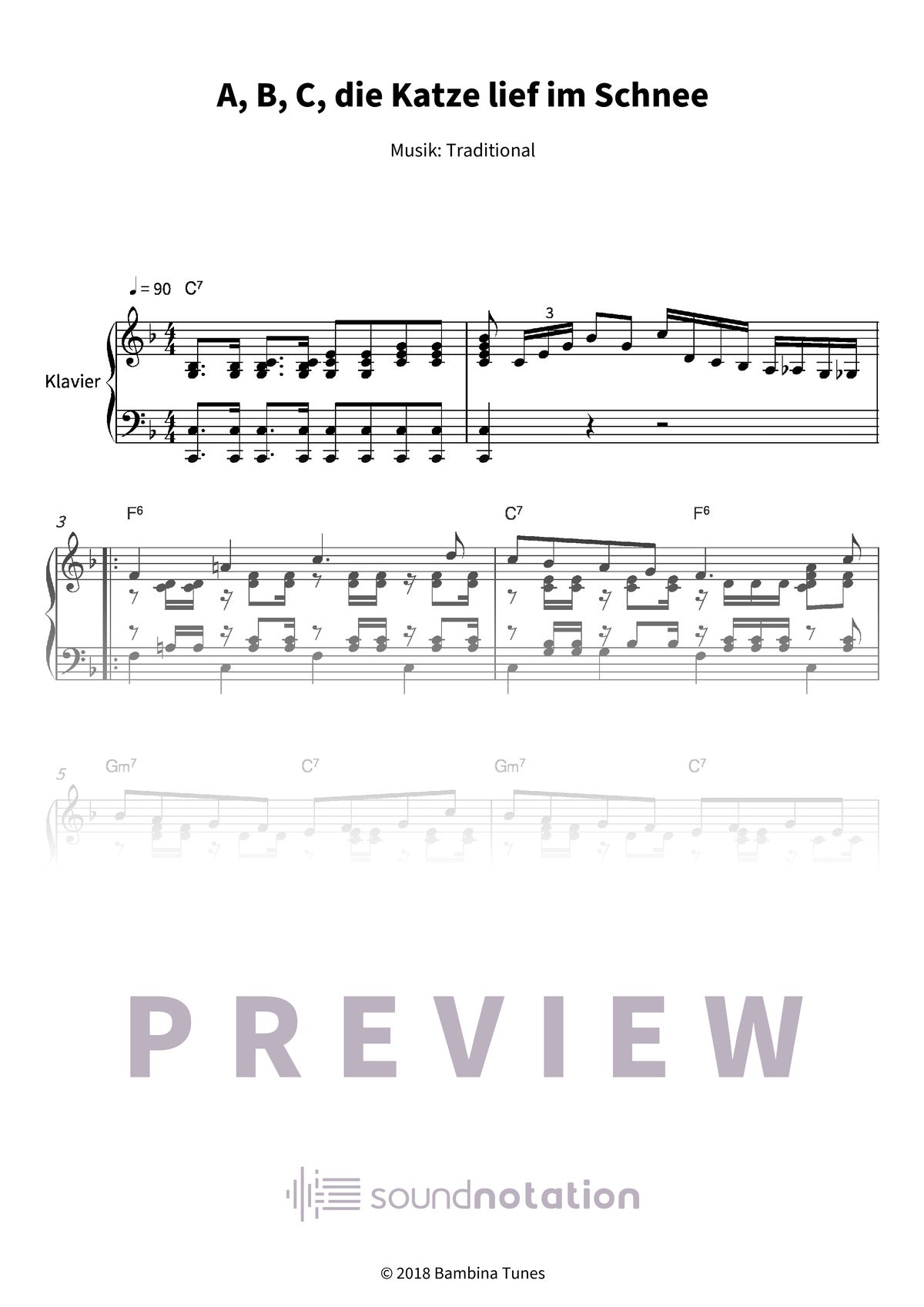 A, B, C, die Katze lief im Schnee - Preview Page 1