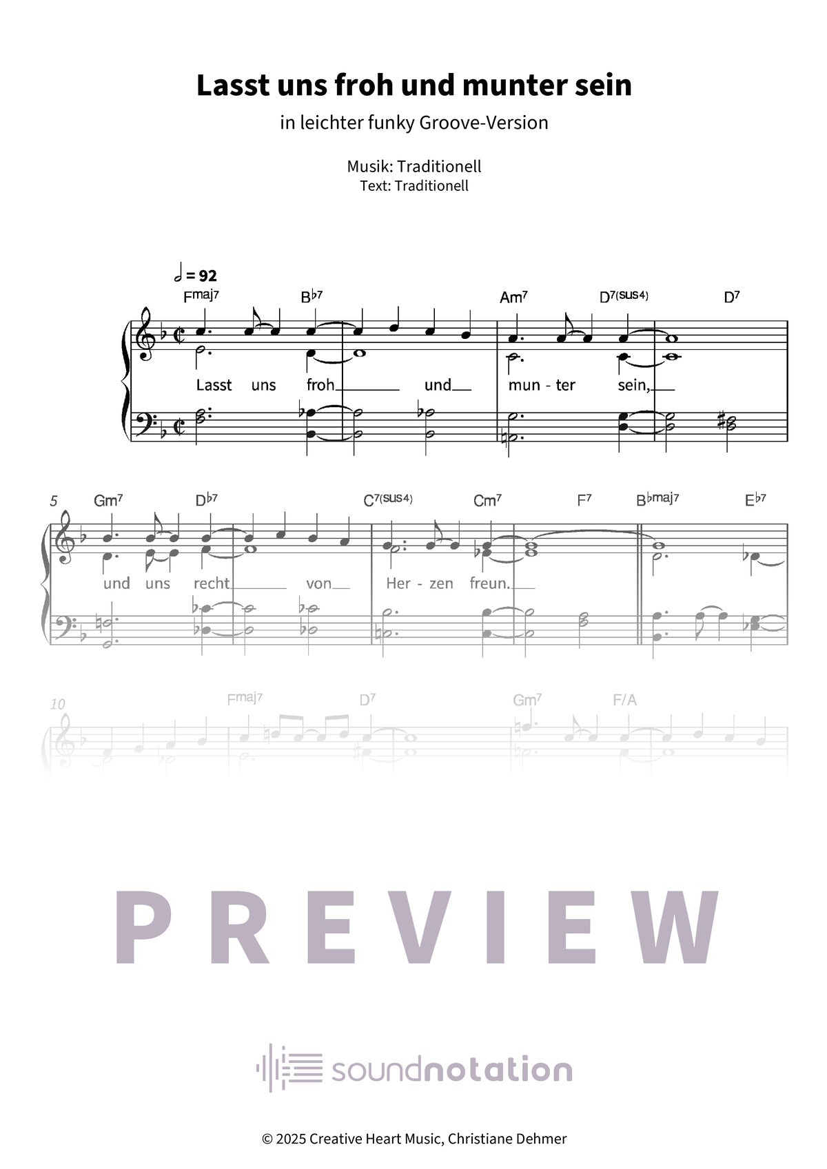 Lasst uns froh und munter sein - Preview Page 1