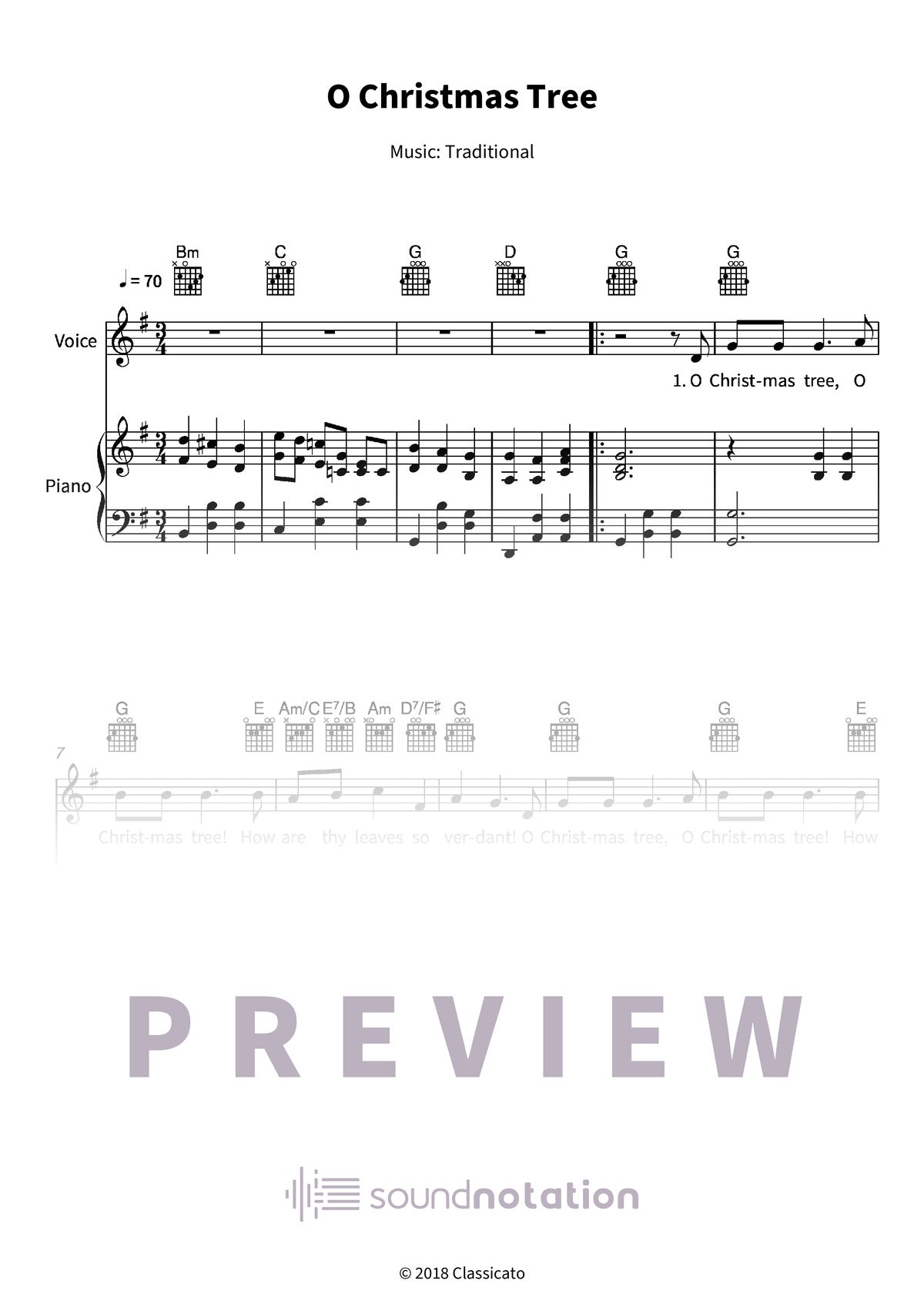 O Christmas Tree - Preview Page 1