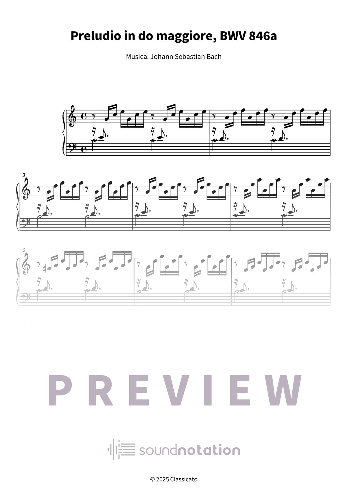 Preludio in do maggiore - Preview Page 1