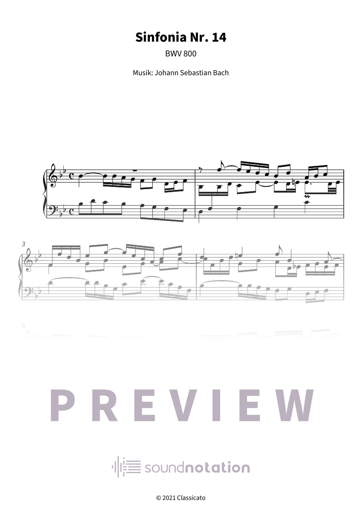 Sinfonia Nr. 14 - Preview Page 1