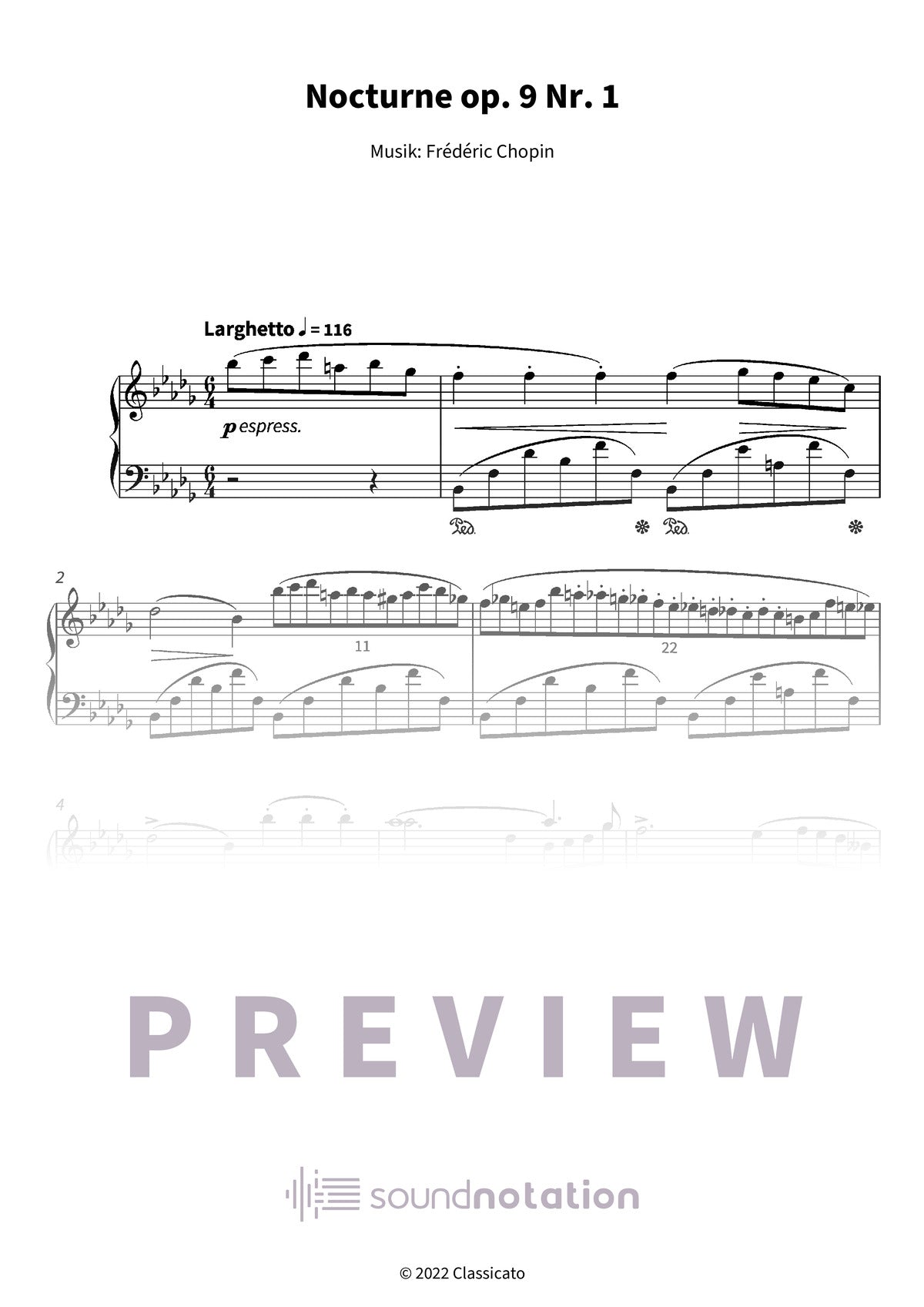 Nocturne op. 9 Nr. 1 - Preview Page 1