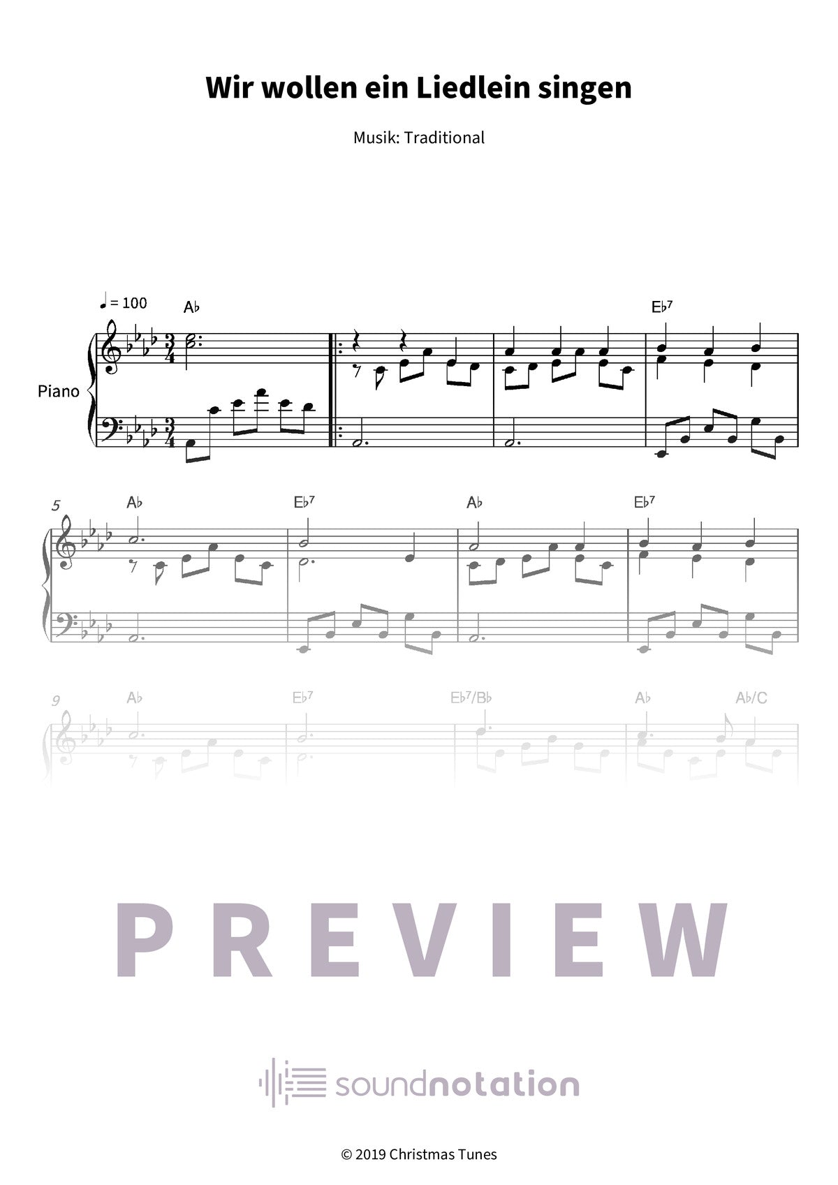 Wir wollen ein Liedlein singen - Preview Page 1