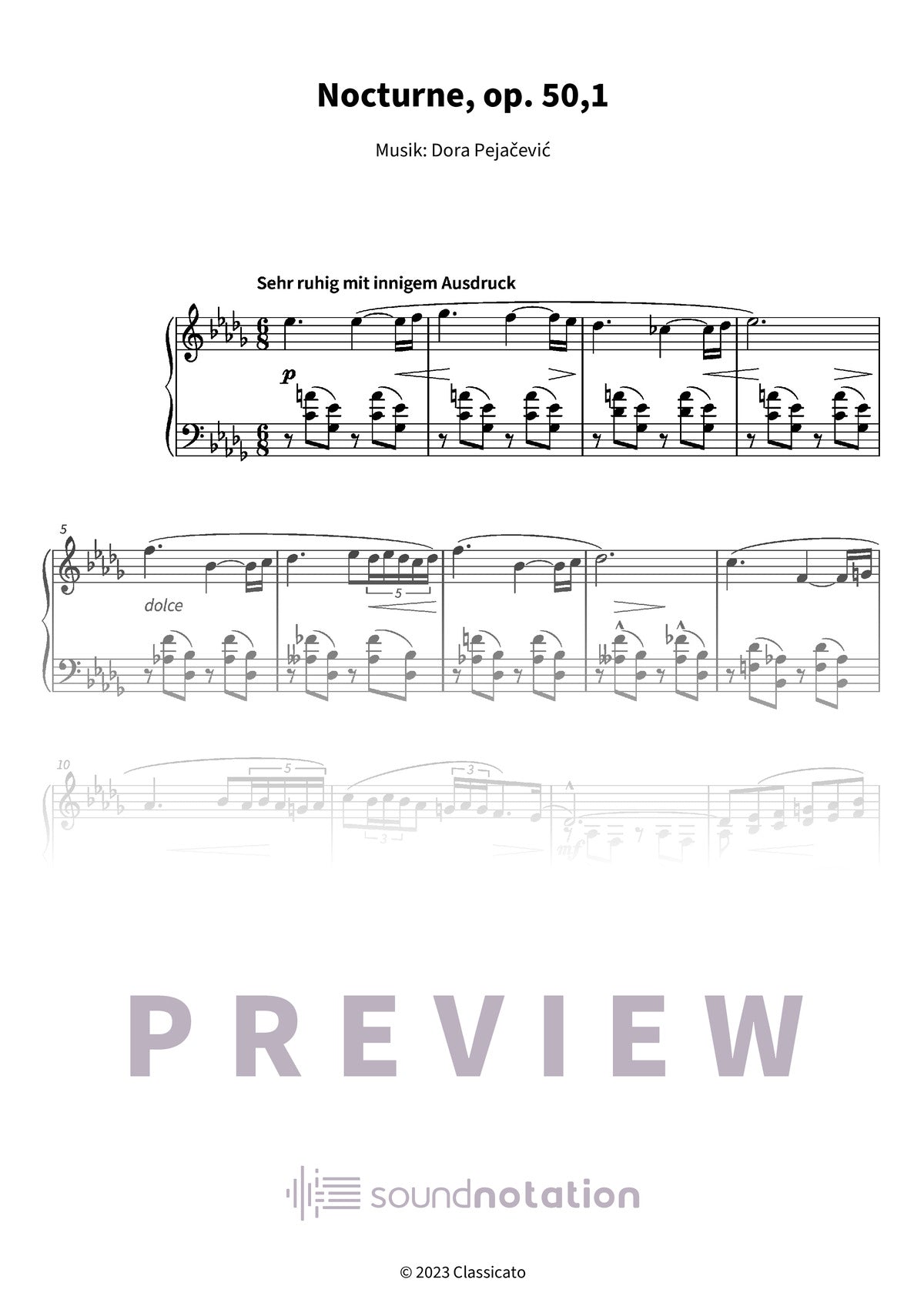 Nocturne op. 50,1 - Preview Page 1
