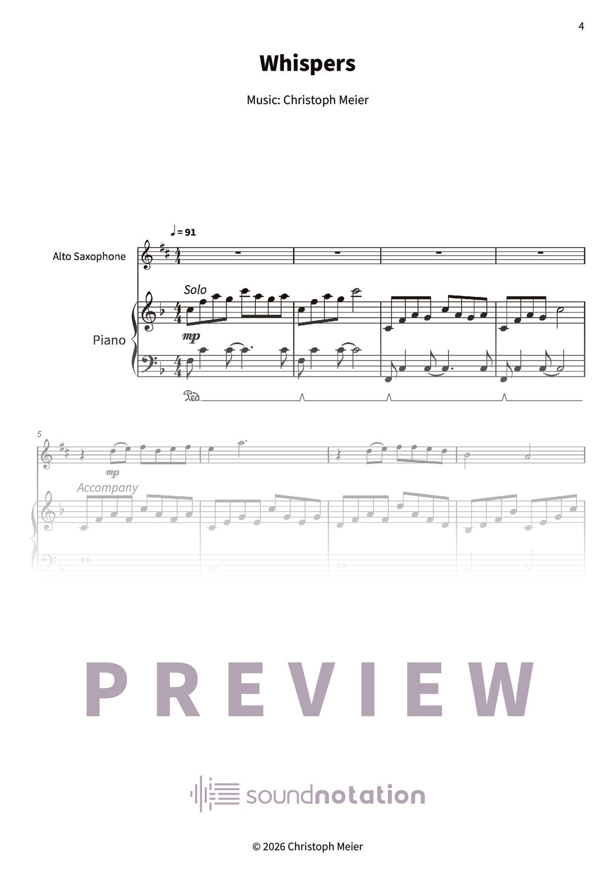 Ten Gentle Melodies For Weddings, Church And Other Occasions - Preview Page 1