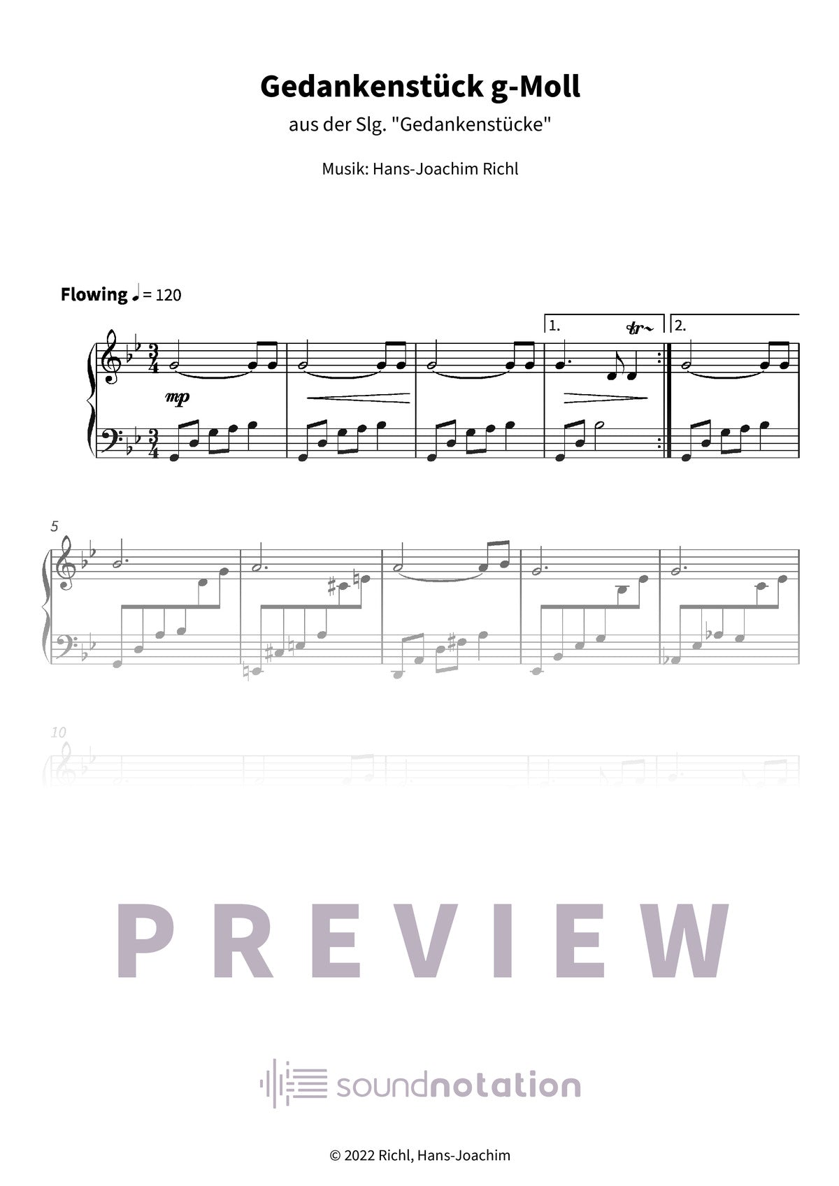 Gedankenstück g-Moll - Preview Page 1