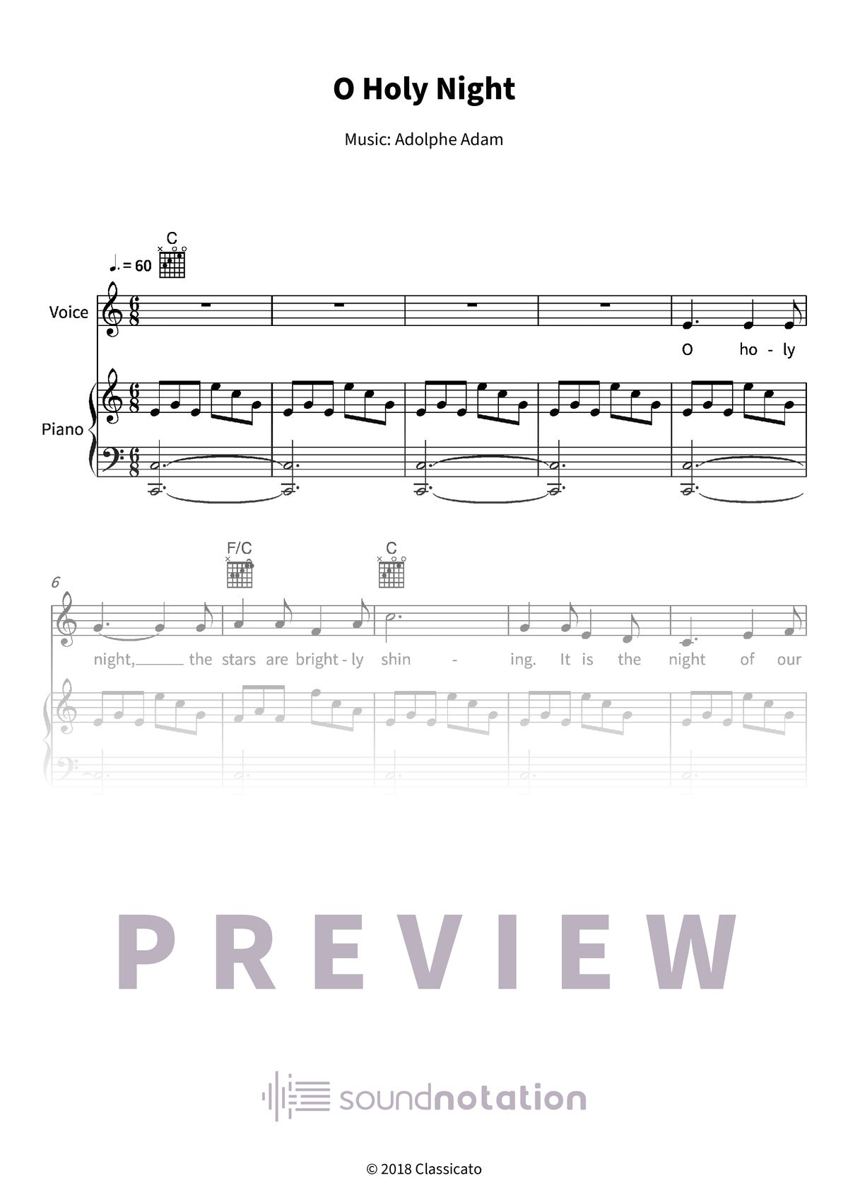 O Holy Night - Preview Page 1