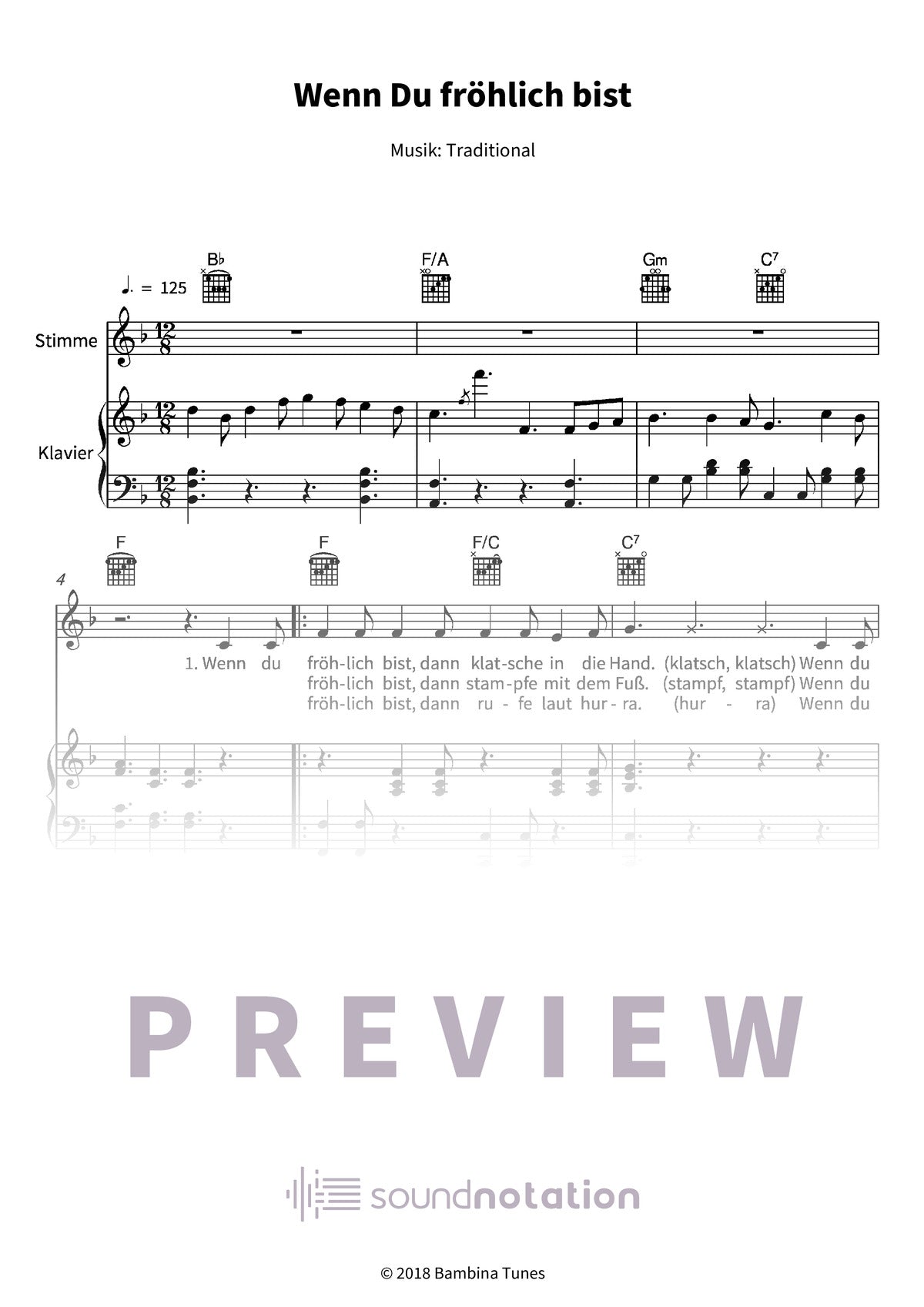 Wenn Du fröhlich bist - Preview Page 1