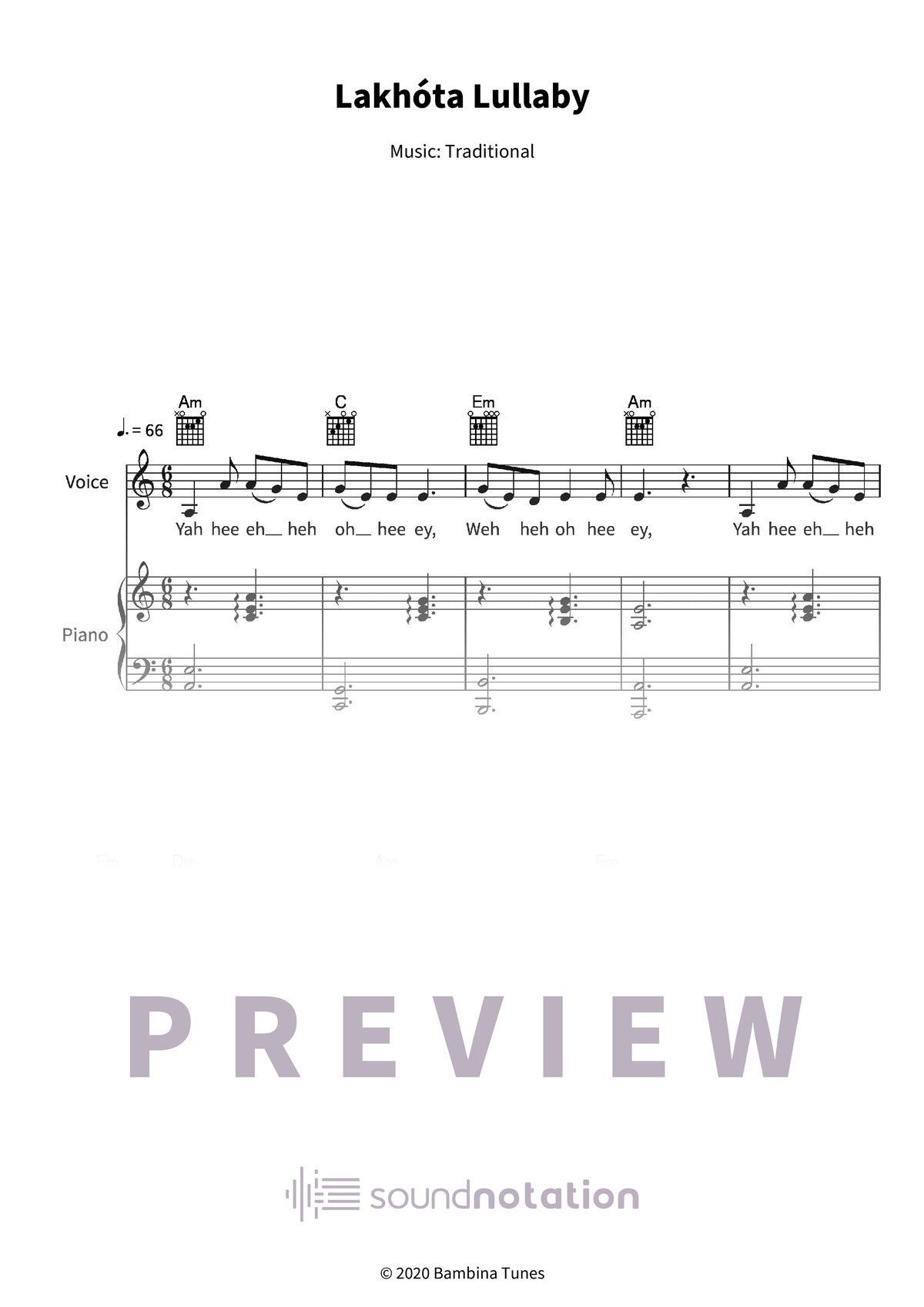 Lakhóta Lullaby - Preview Page 1