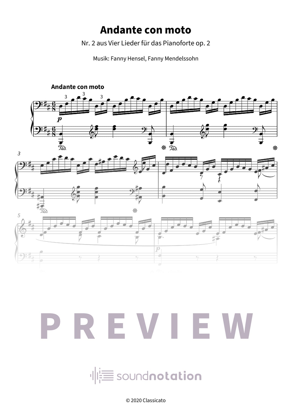 Andante con moto - Preview Page 1