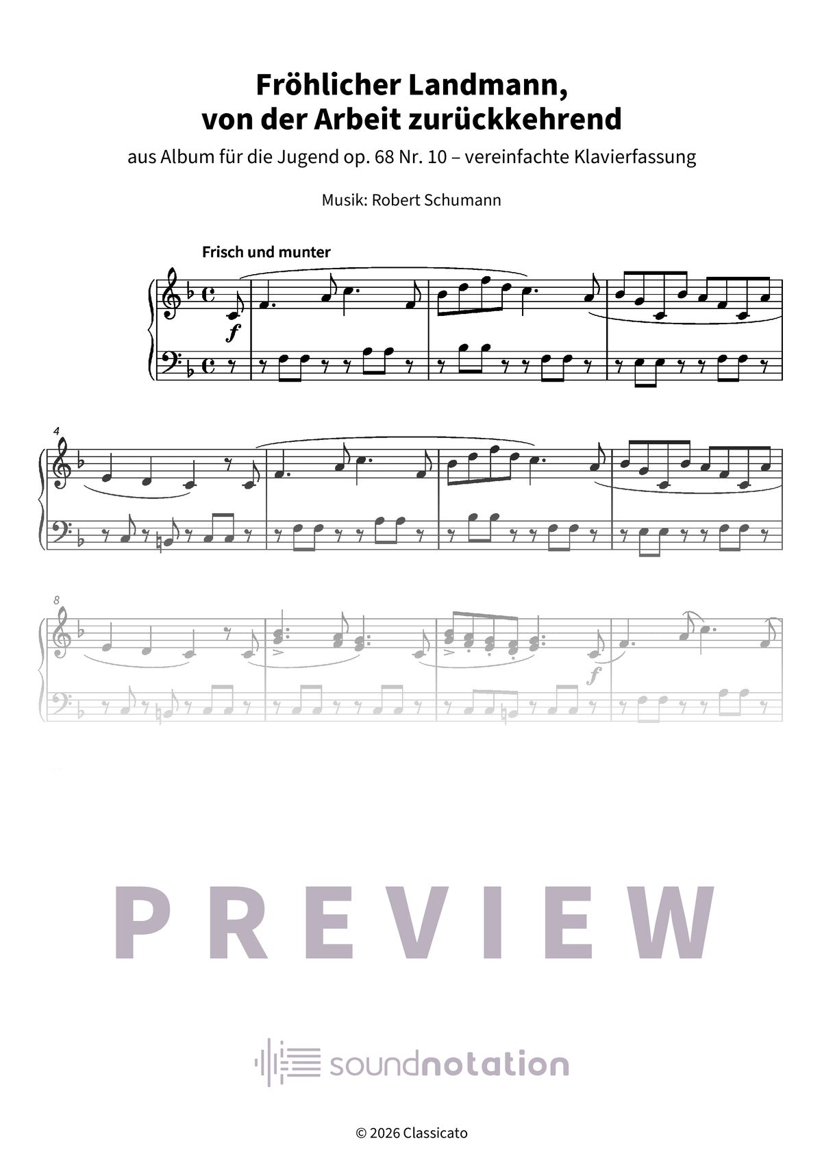 Fröhlicher Landmann, von der Arbeit zurückkehrend - Preview Page 1