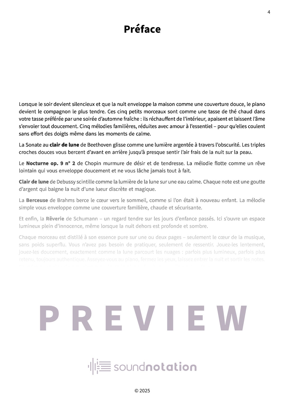 Pièces nocturnes rêveuses - Preview Page 1