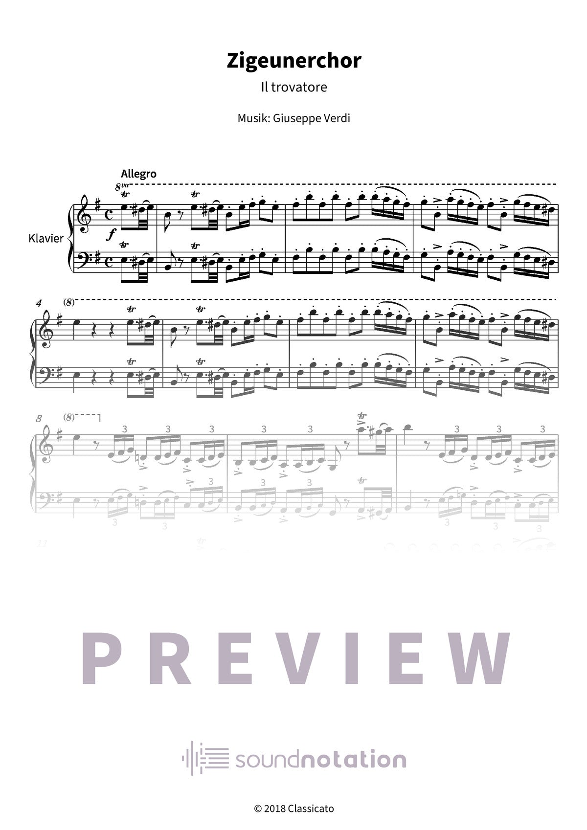Zigeunerchor - Preview Page 1