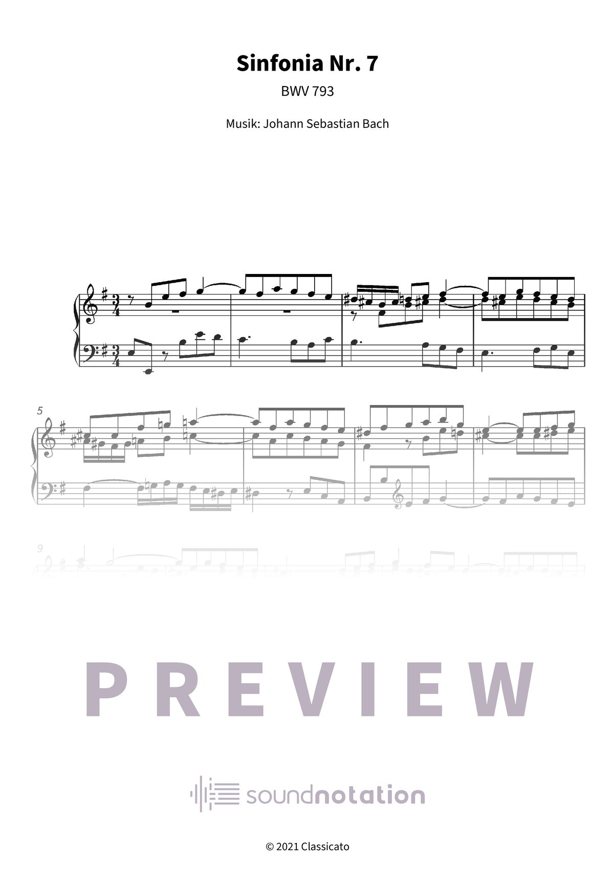 Sinfonia Nr. 7 - Preview Page 1