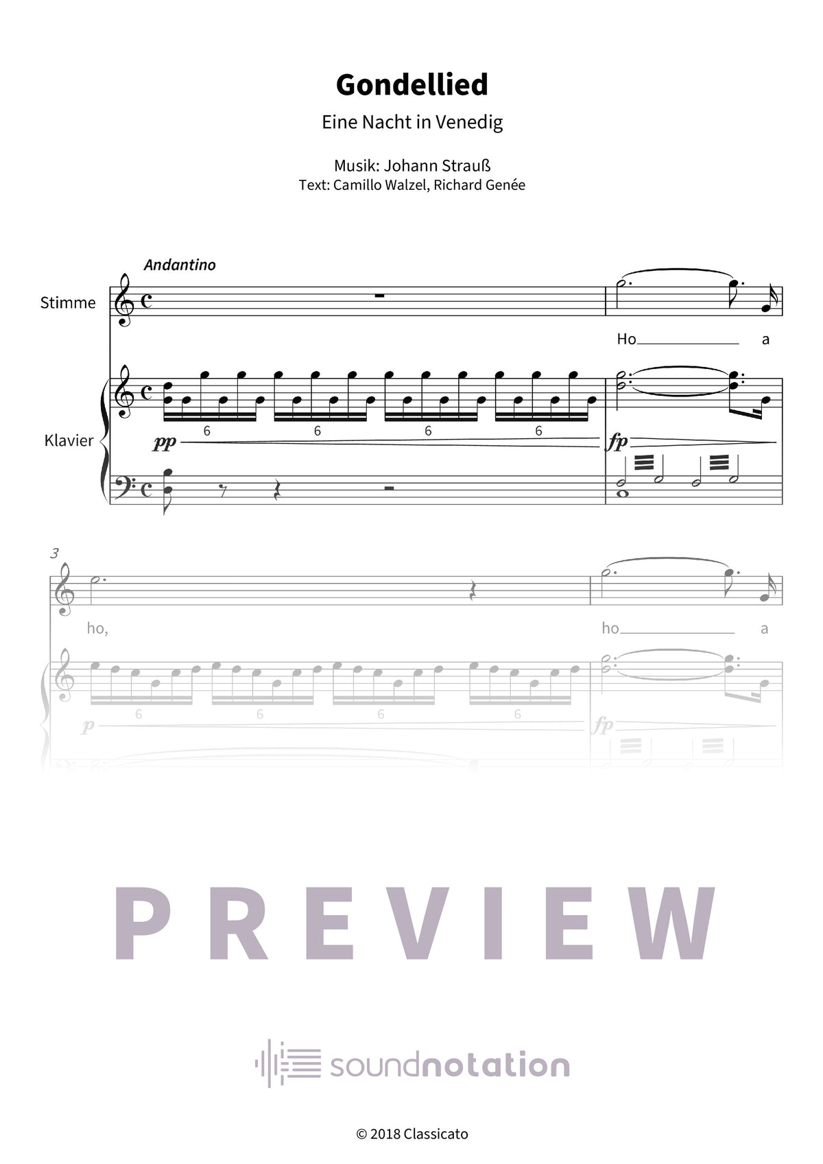 Gondellied - Preview Page 1