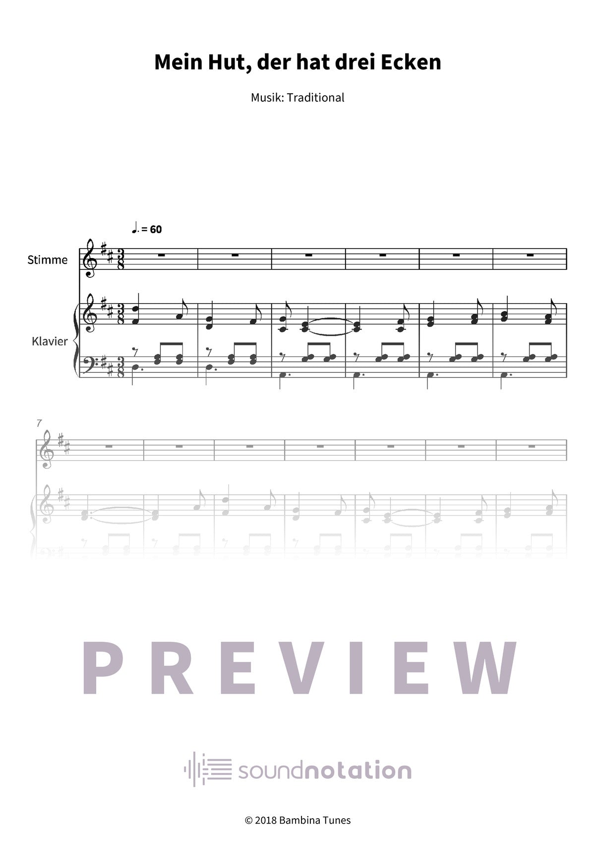 Mein Hut, der hat drei Ecken - Preview Page 1