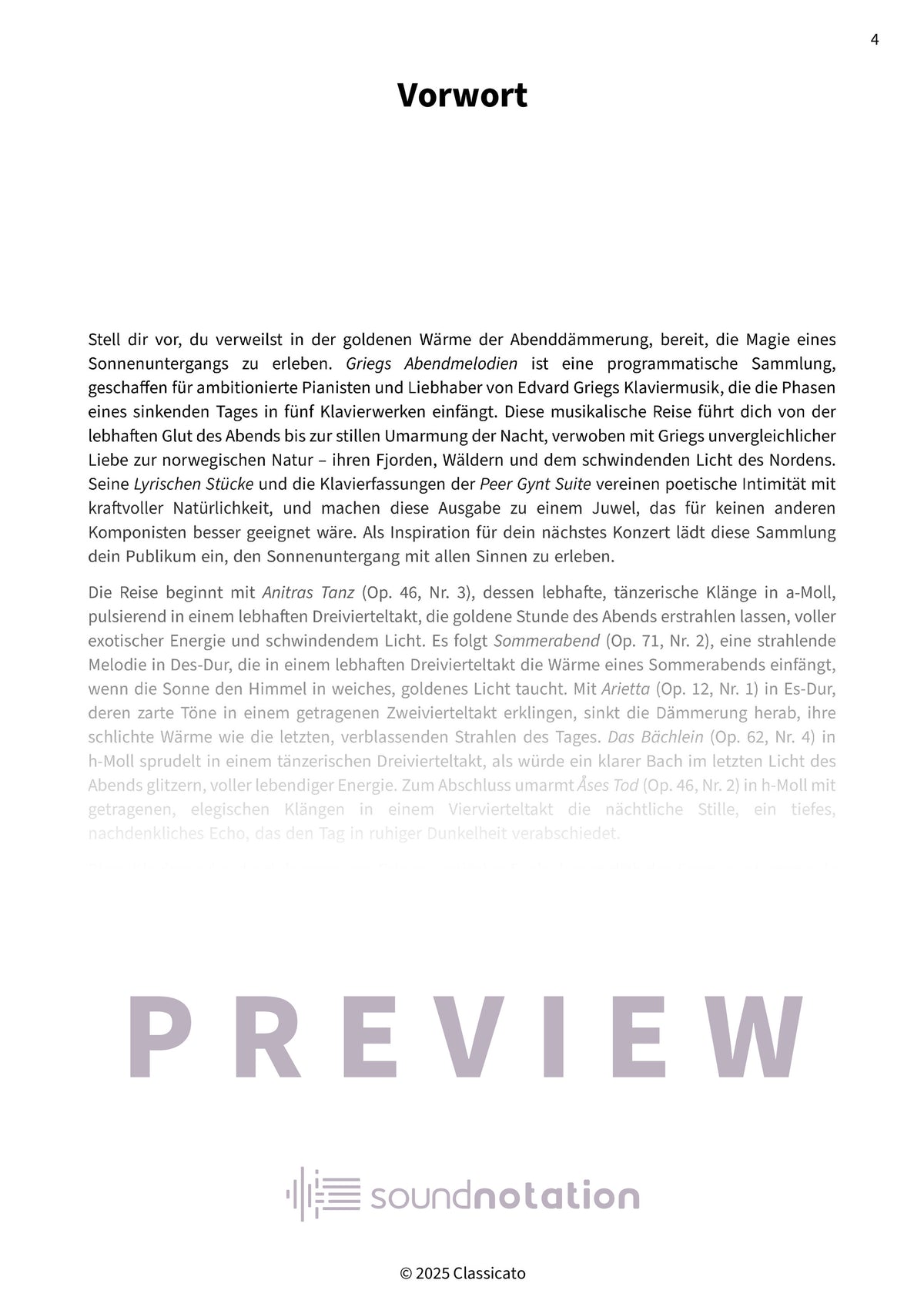 Griegs Abendmelodien - Preview Page 1