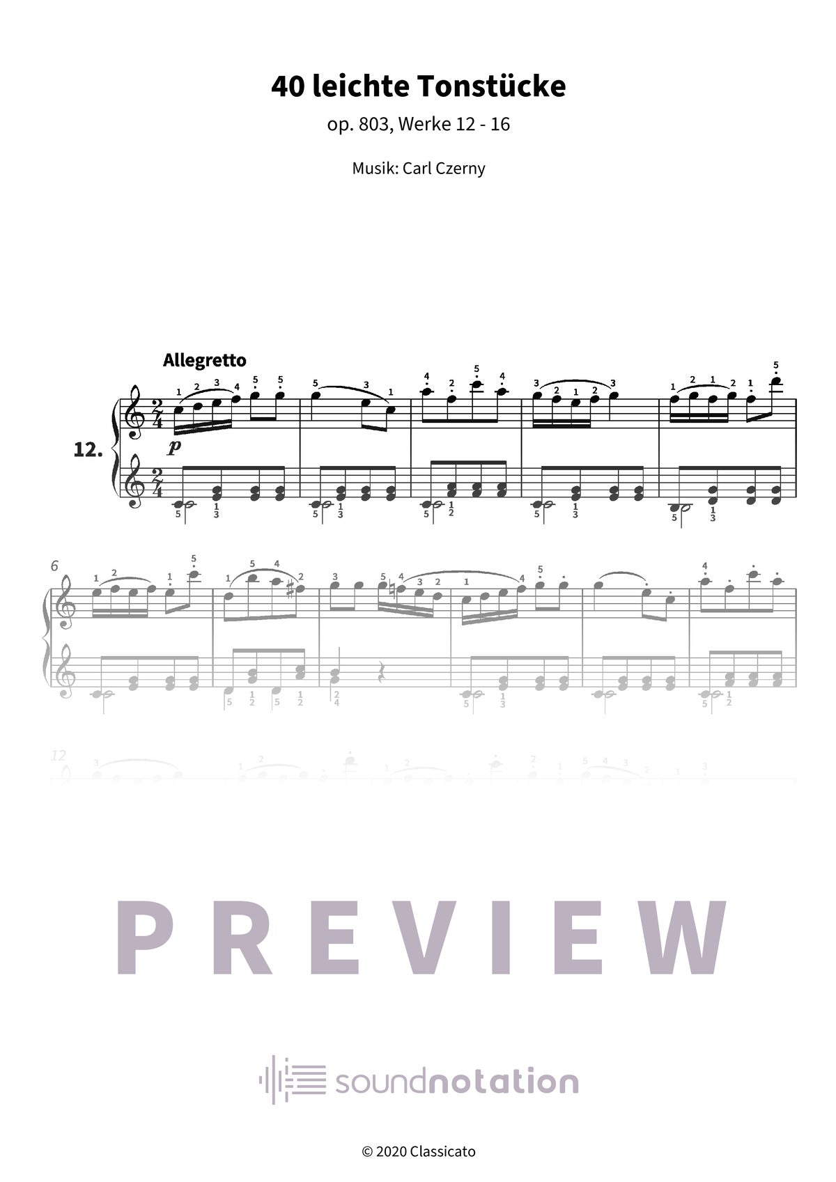 40 leichte Tonstücke - Preview Page 1