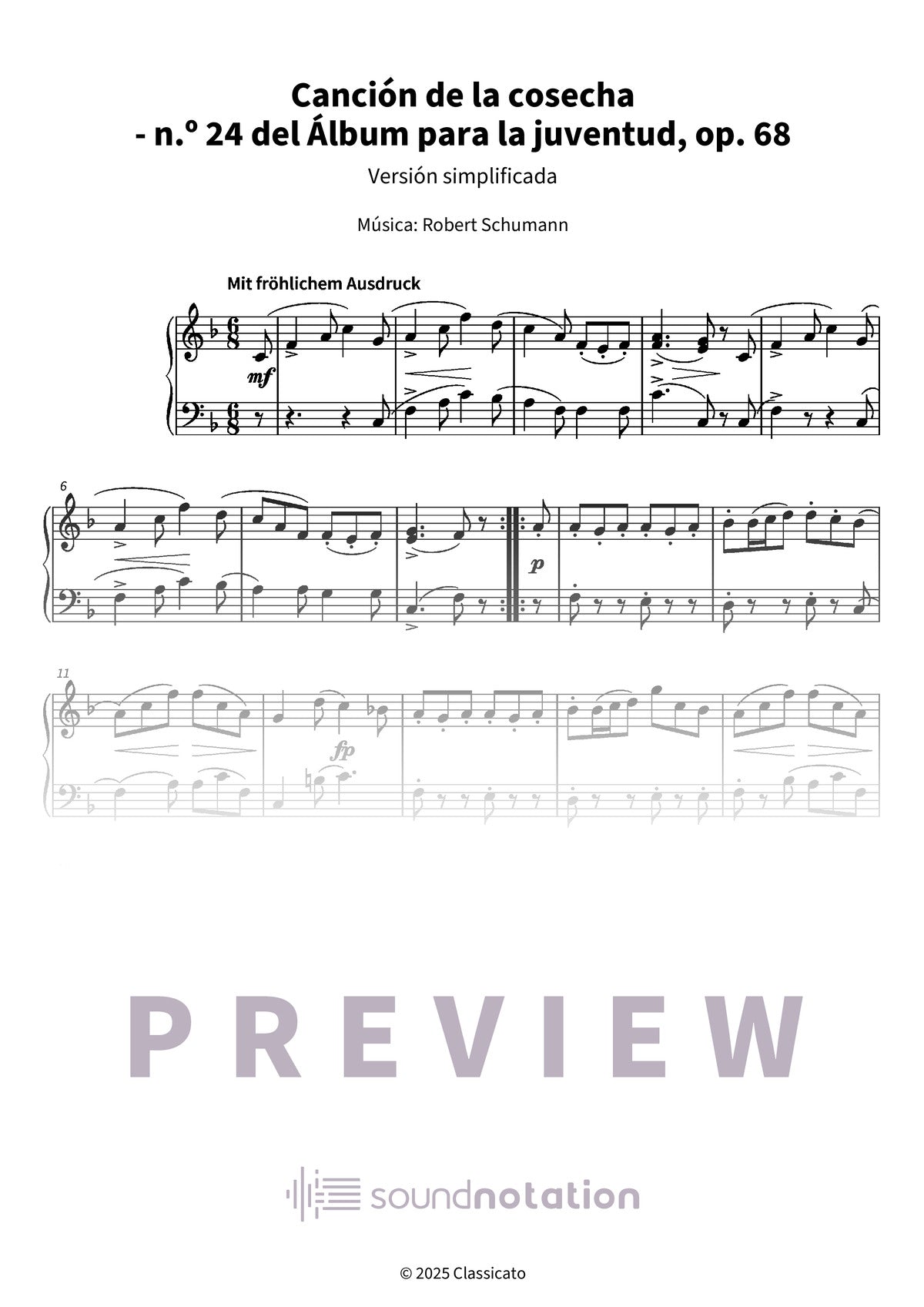 Canción de la cosecha - Preview Page 1