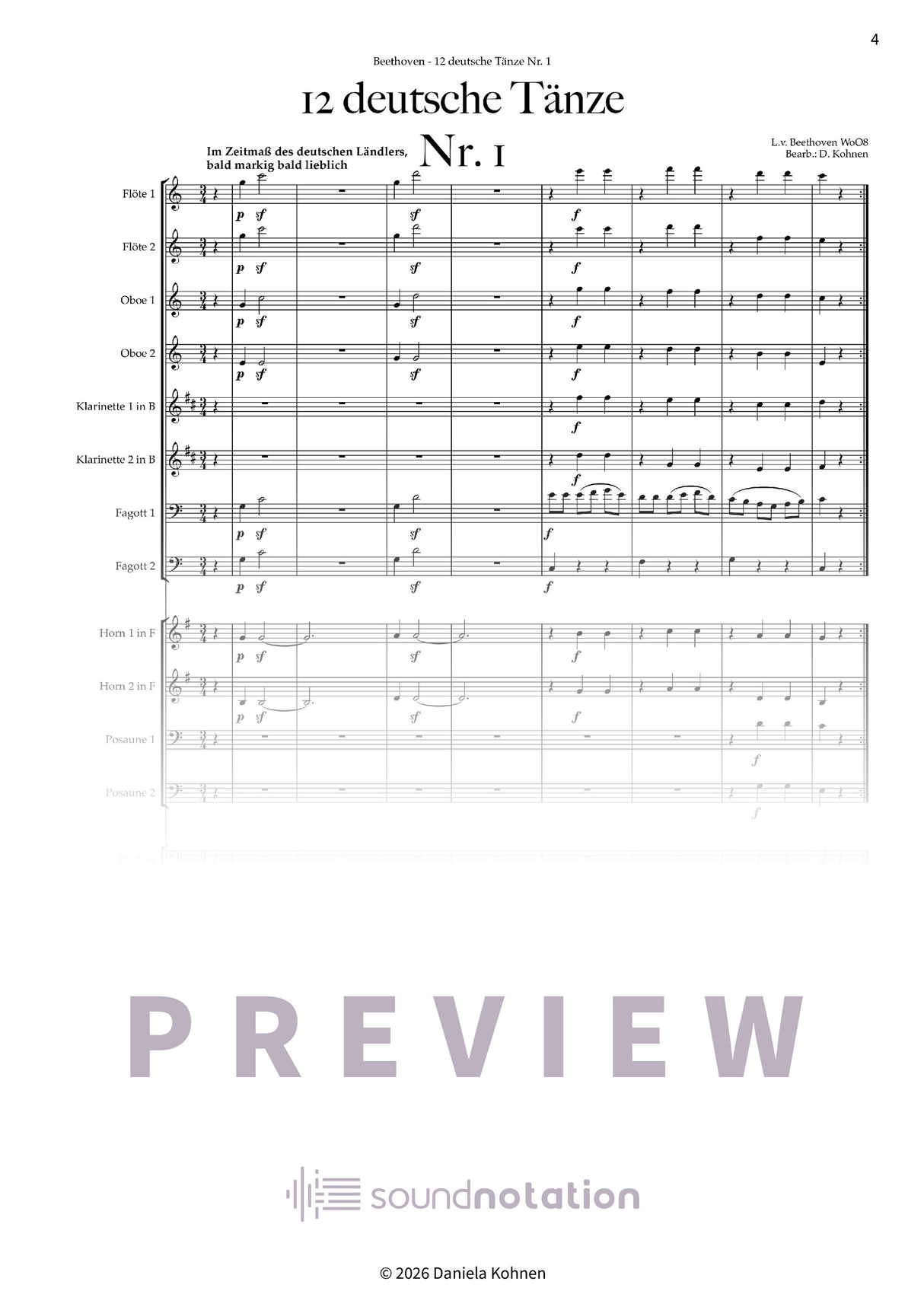 Deutscher Tanz Nr. 1 - Preview Page 1