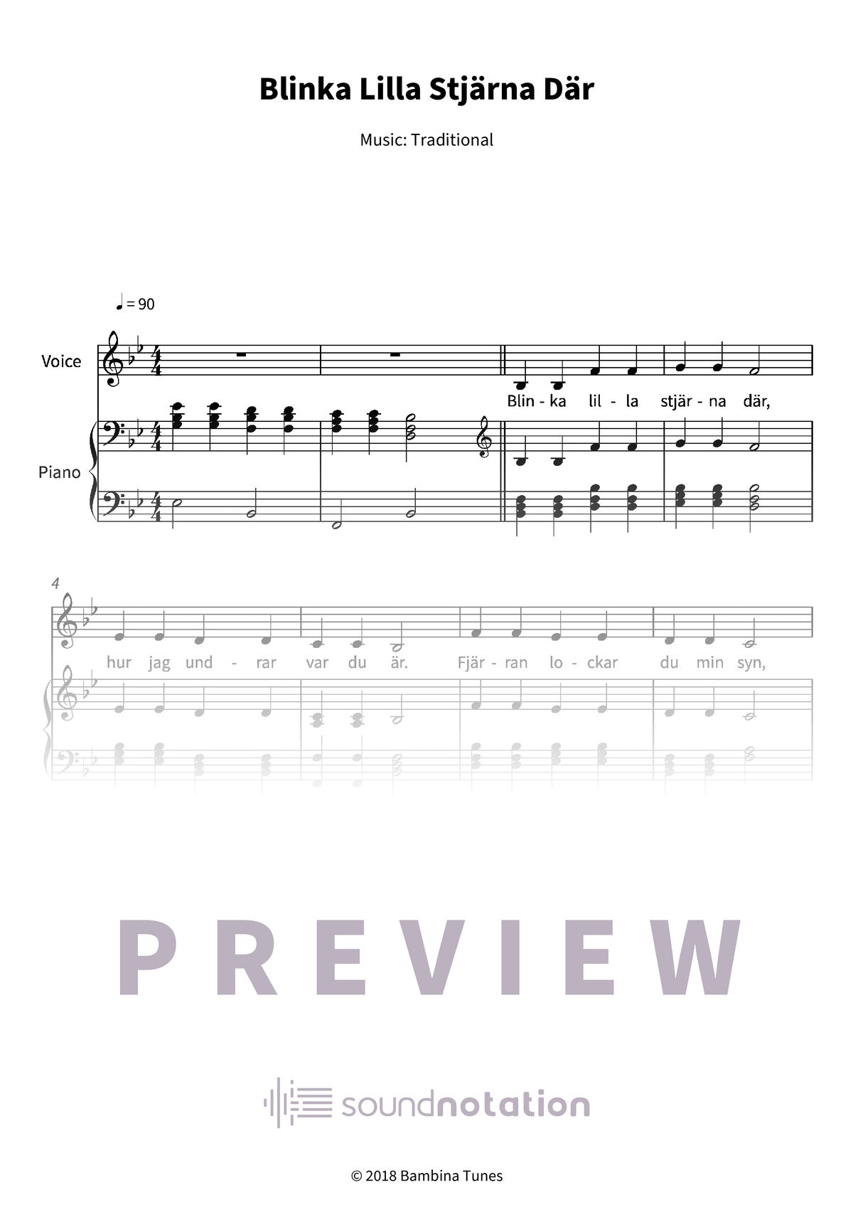 Blinka Lilla Stjärna Där - Preview Page 1