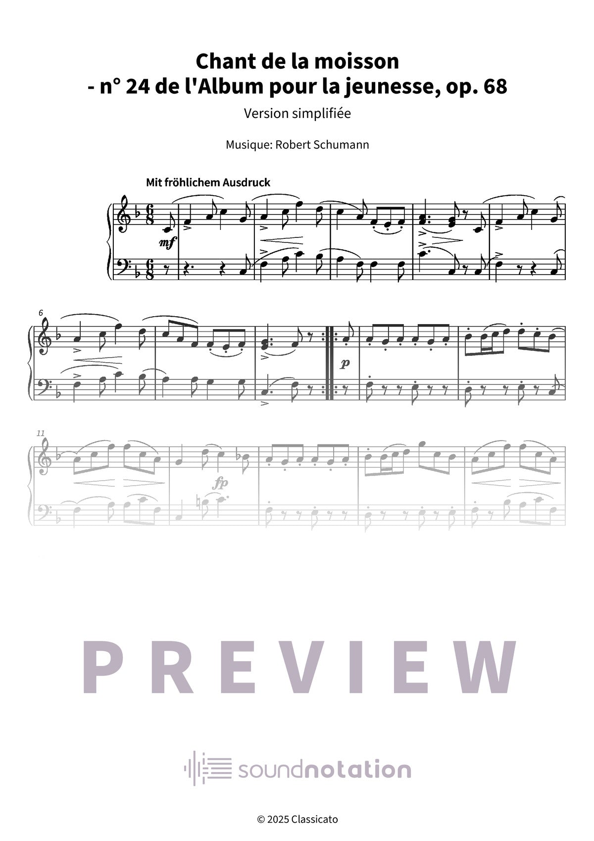 Chant de la moisson - Preview Page 1
