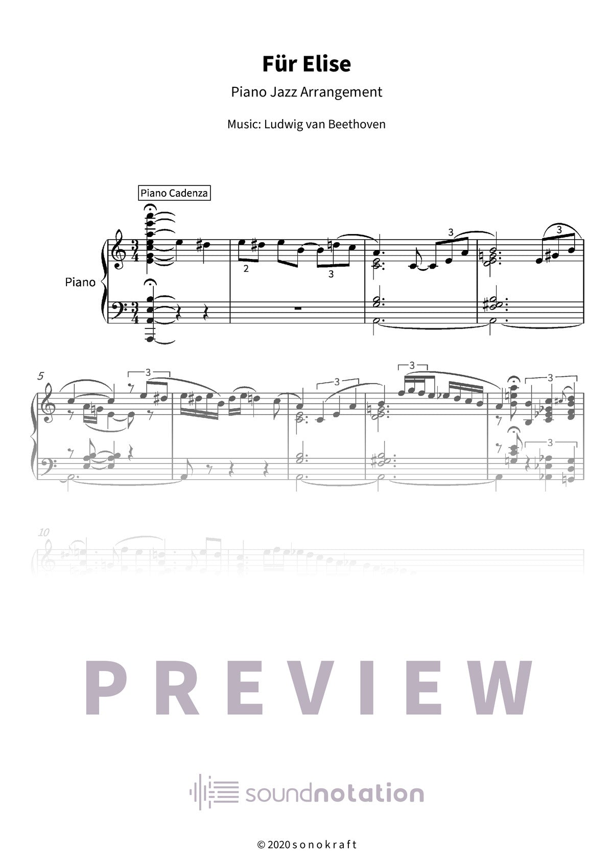 Für Elise - Preview Page 1
