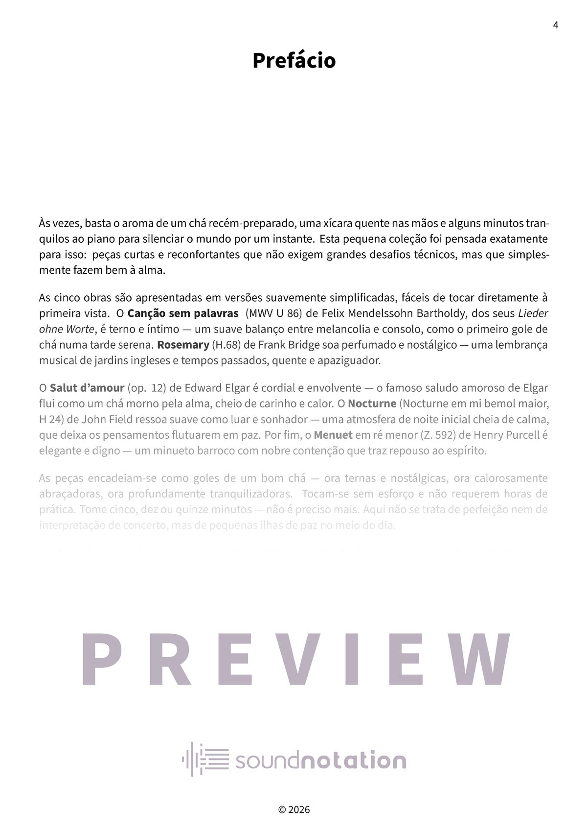 Pausa para chá ao piano - Preview Page 1