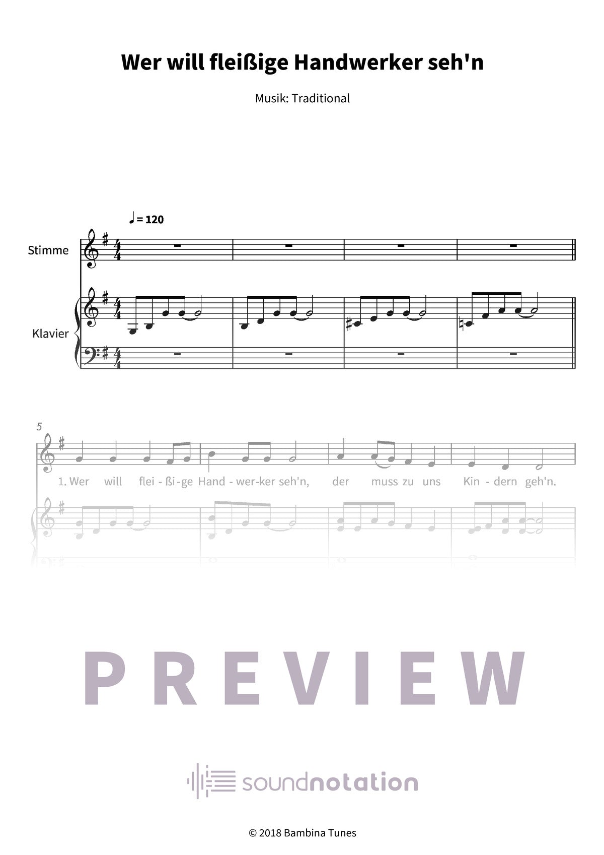 Wer will fleißige Handwerker seh'n - Preview Page 1